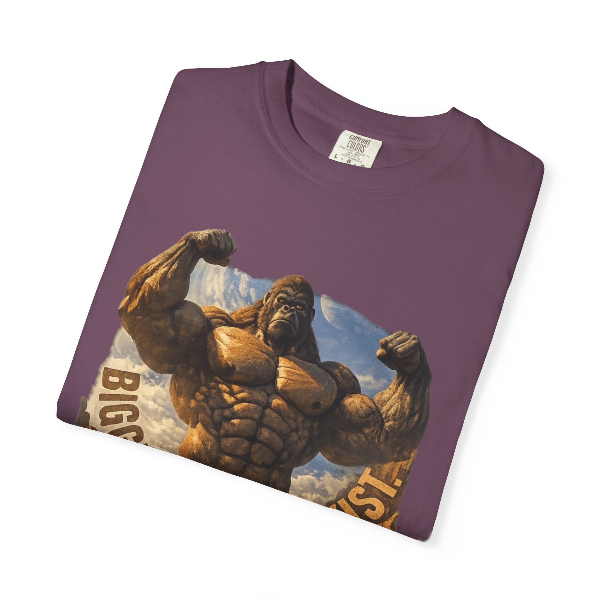 PRB Biggest Flex I Exist T-Shirt — Funny Muscle Gorilla Graphic Tee by Power Runs Black