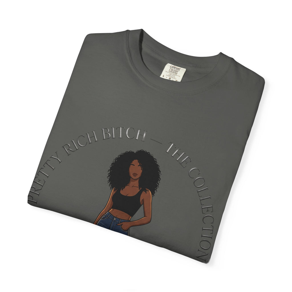 Pretty Rich Bitch The Collection by PRB Graphic Tee (Afro Curly Woman) by Power Runs Black
