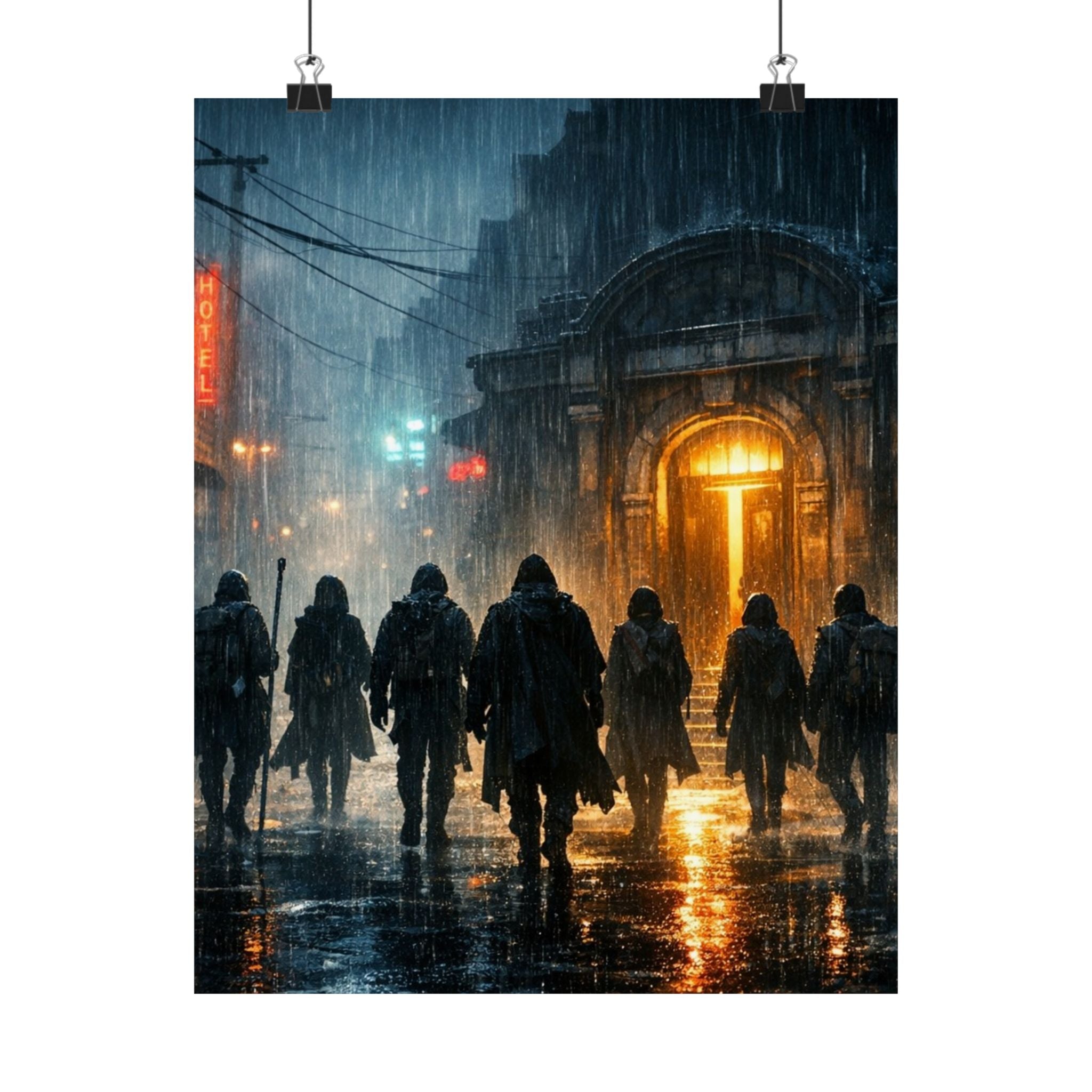 Power Runs Black PRB The Starbound Seven Matte Vertical Posters by Printify