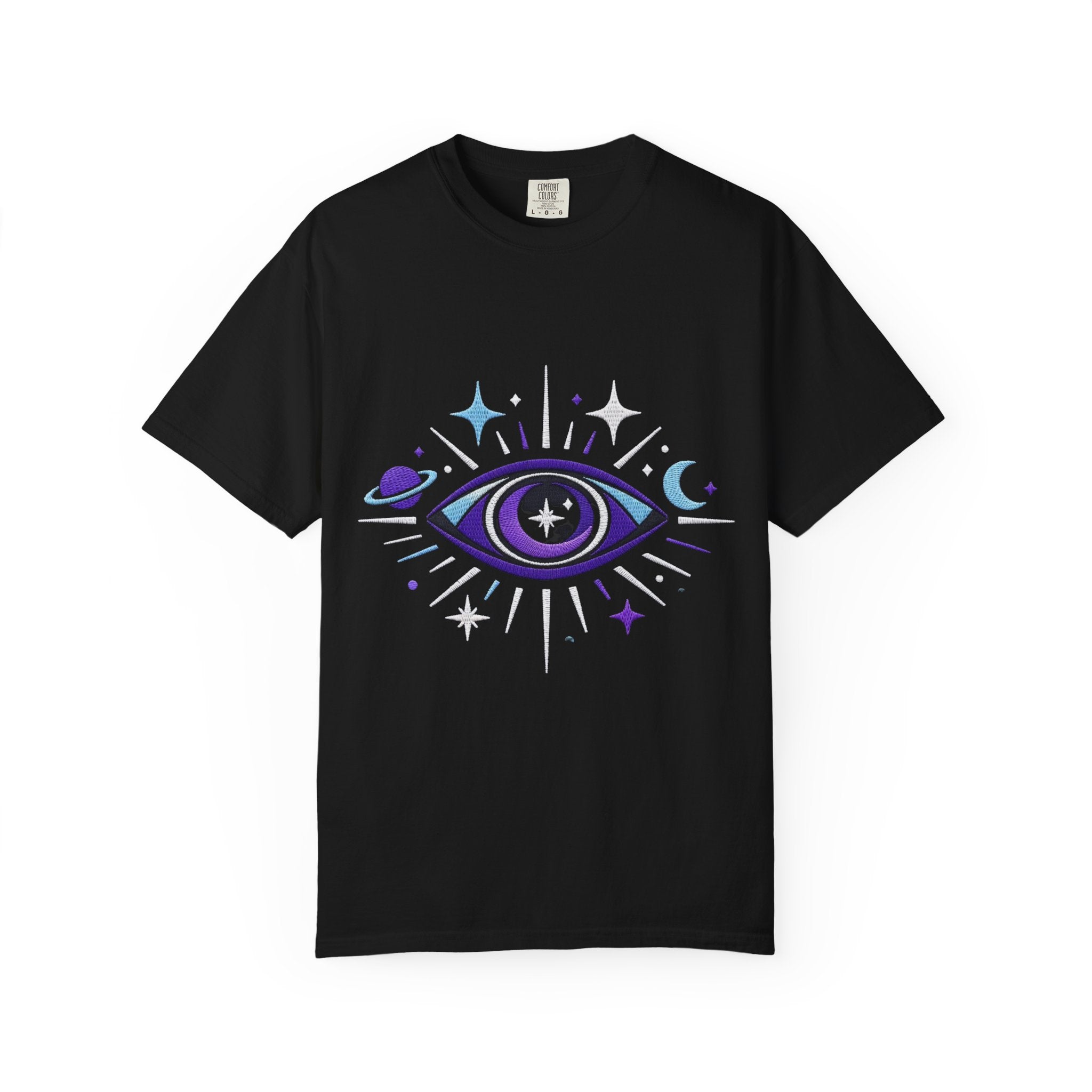 PRB Mystic All-Seeing Eye T-shirt | Cosmic Moon and Stars by Printify