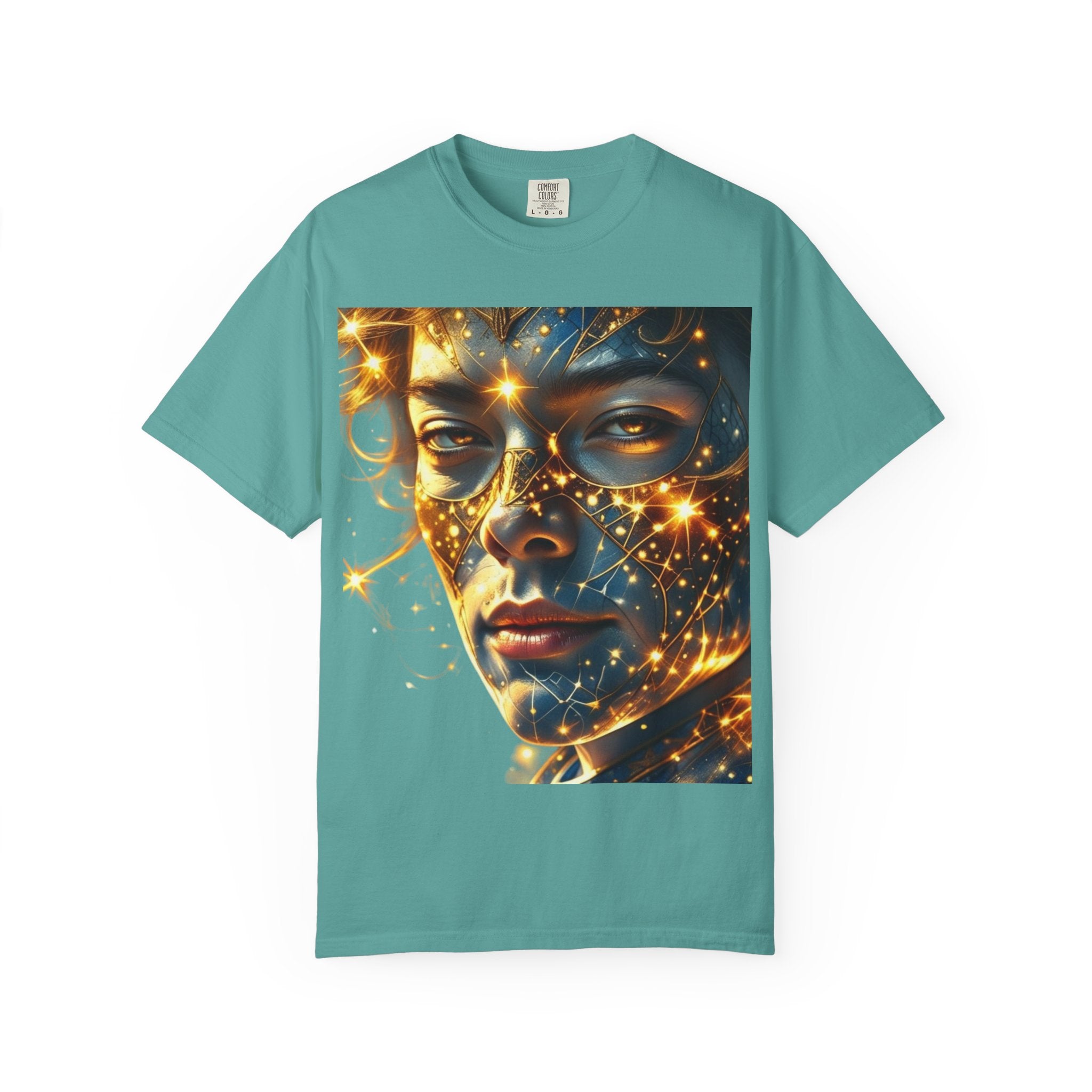 PRB Celestial Glow Unisex Graphic T-Shirt | Luminous Portrait Tee by Power Runs Black