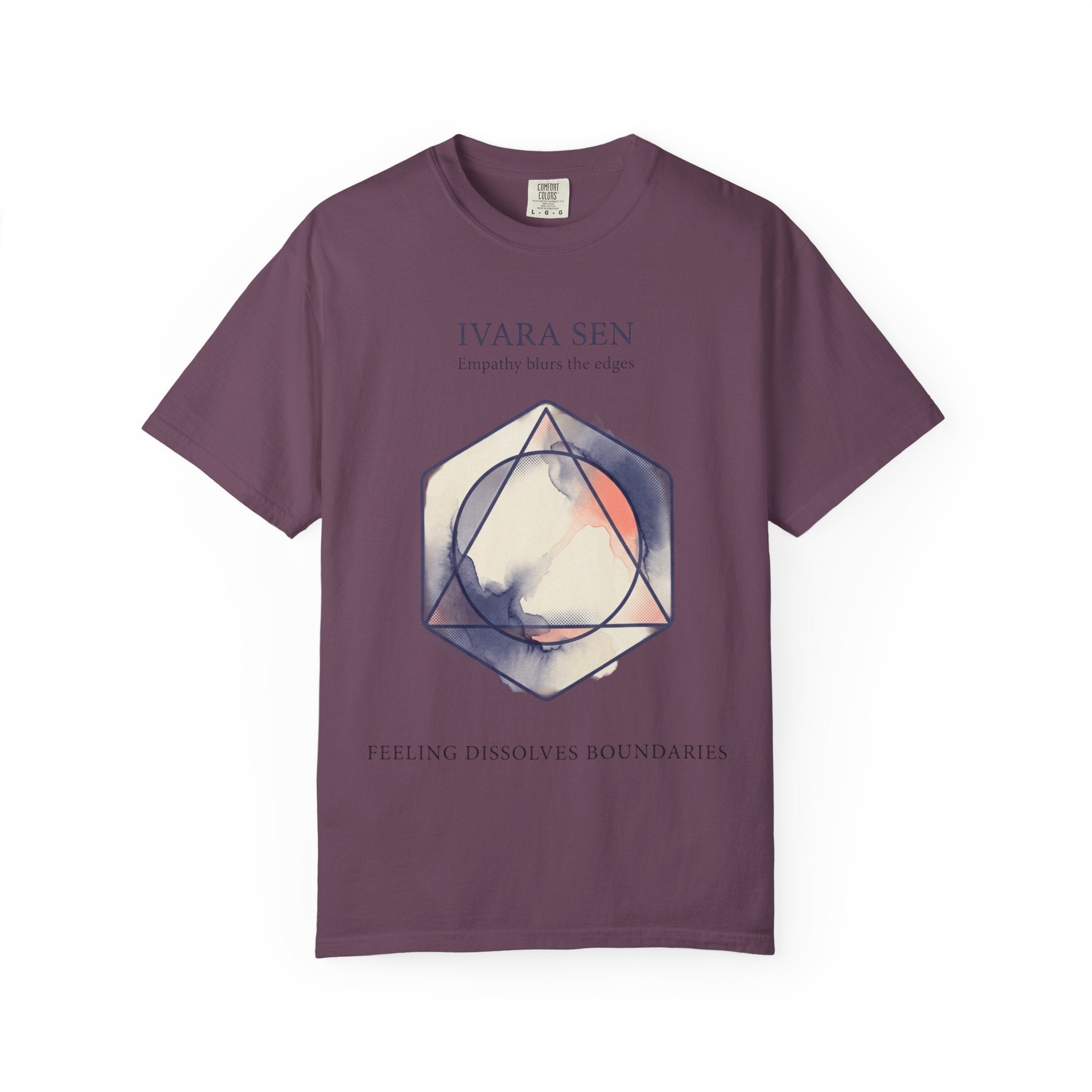 Power Runs Black PRB Abstract Geometric Tee — “Ivara Sen: Feeling Dissolves Boundaries” by Power Runs Black