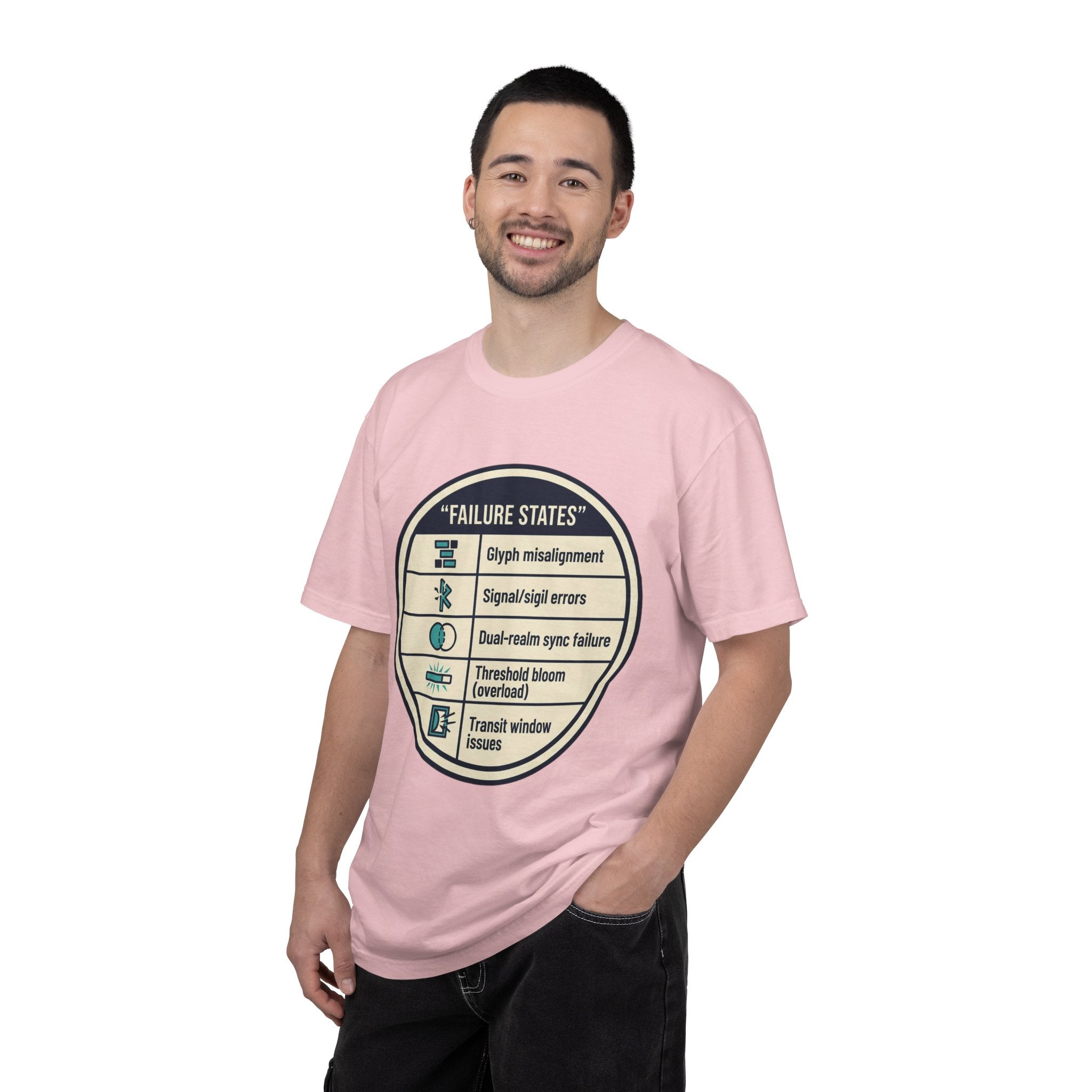 Power Runs Black PRB Failure States T-Shirt — Sci‑Fi Status Badge Graphic Tee by Printify