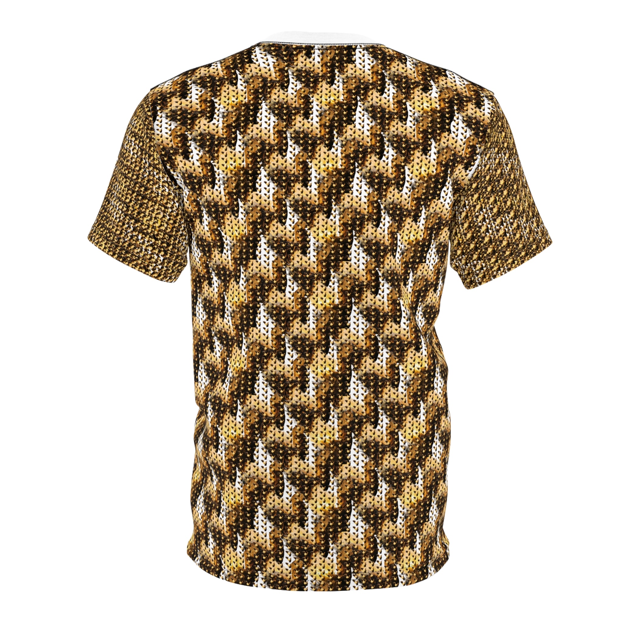 PRB Knit Texture All-Over Print Tee | Cozy Brown Herringbone Pattern by Power Runs Black