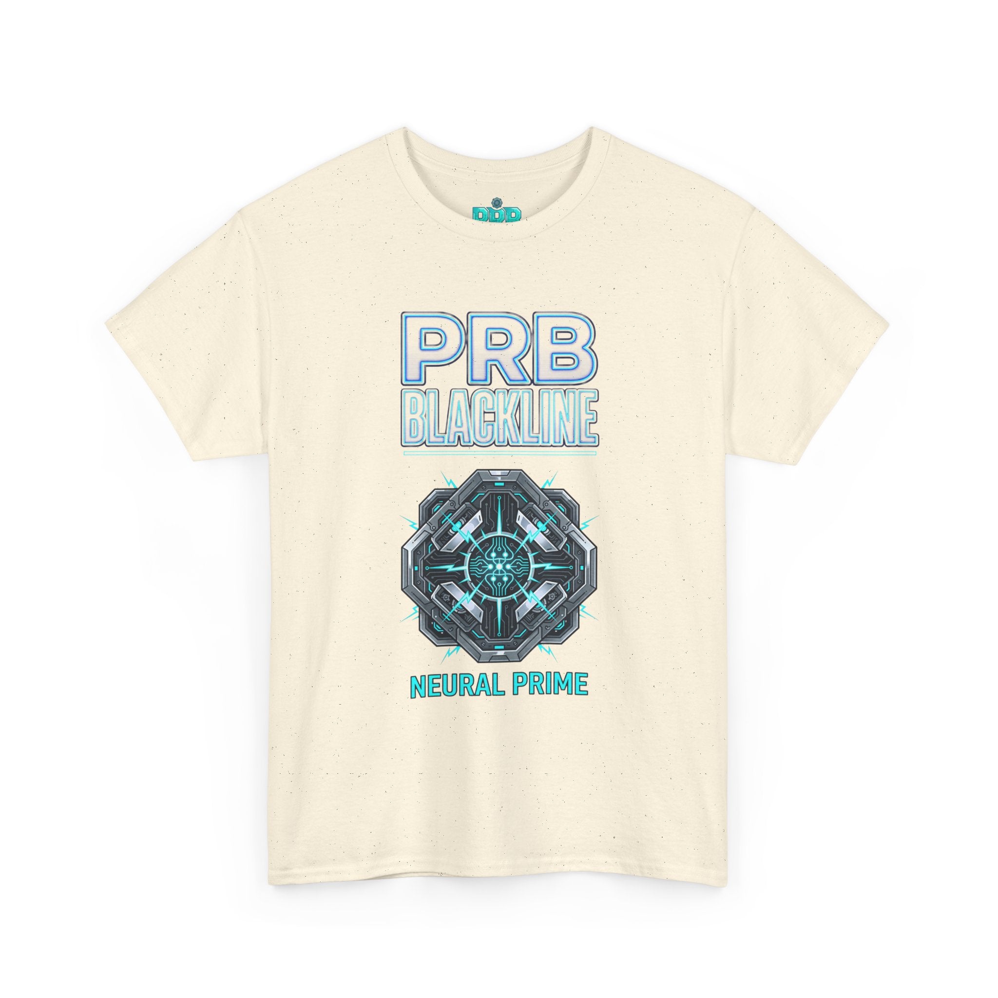PRB Blackline Neural Prime Tech Tee — Futuristic Sci‑Fi Circuit Graphic T-Shirt by Printify