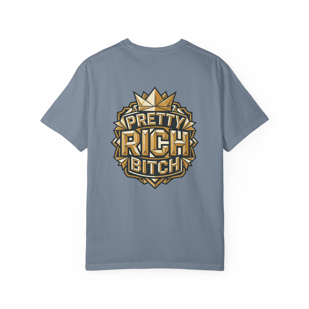 Pretty Rich Bitch The Collection by PRB T-Shirt — Bold Graphic Tee with Empowered Woman Portrait by Power Runs Black