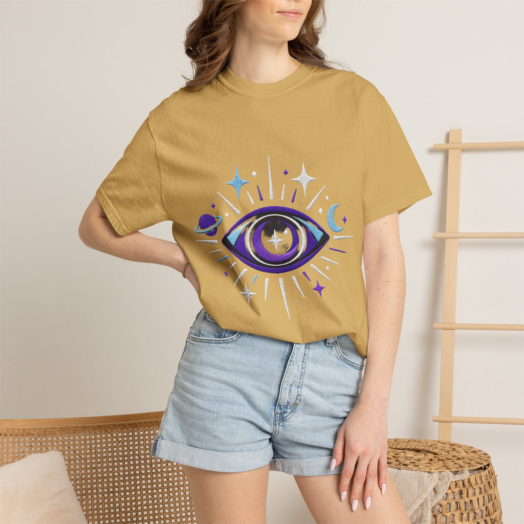 PRB Mystic All-Seeing Eye T-shirt | Cosmic Moon and Stars by Printify