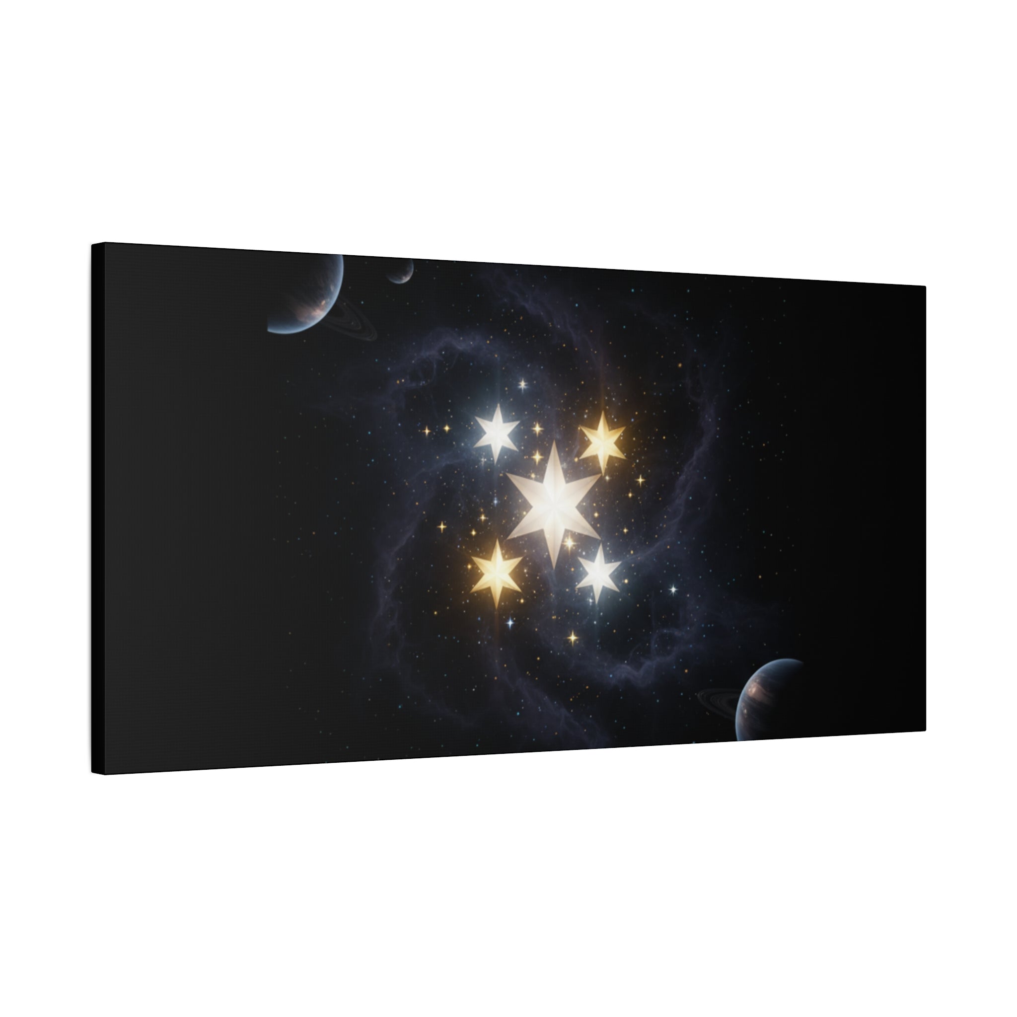 Power Runs Black PRB Glowing Star Constellation Canvas by Power Runs Black