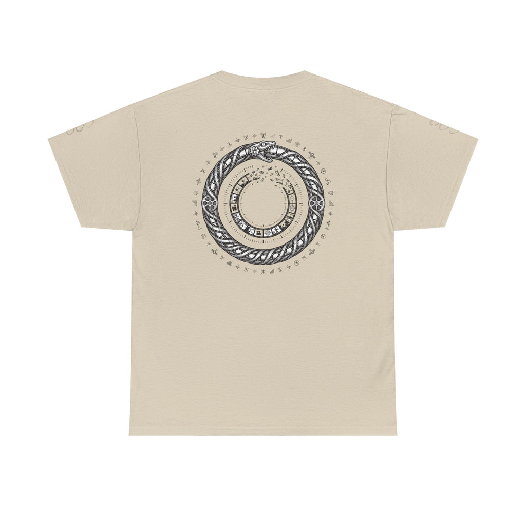 Power Runs Black — "The Agenda of the Arch" Retro TV Ouroboros Graphic Tee by Printify
