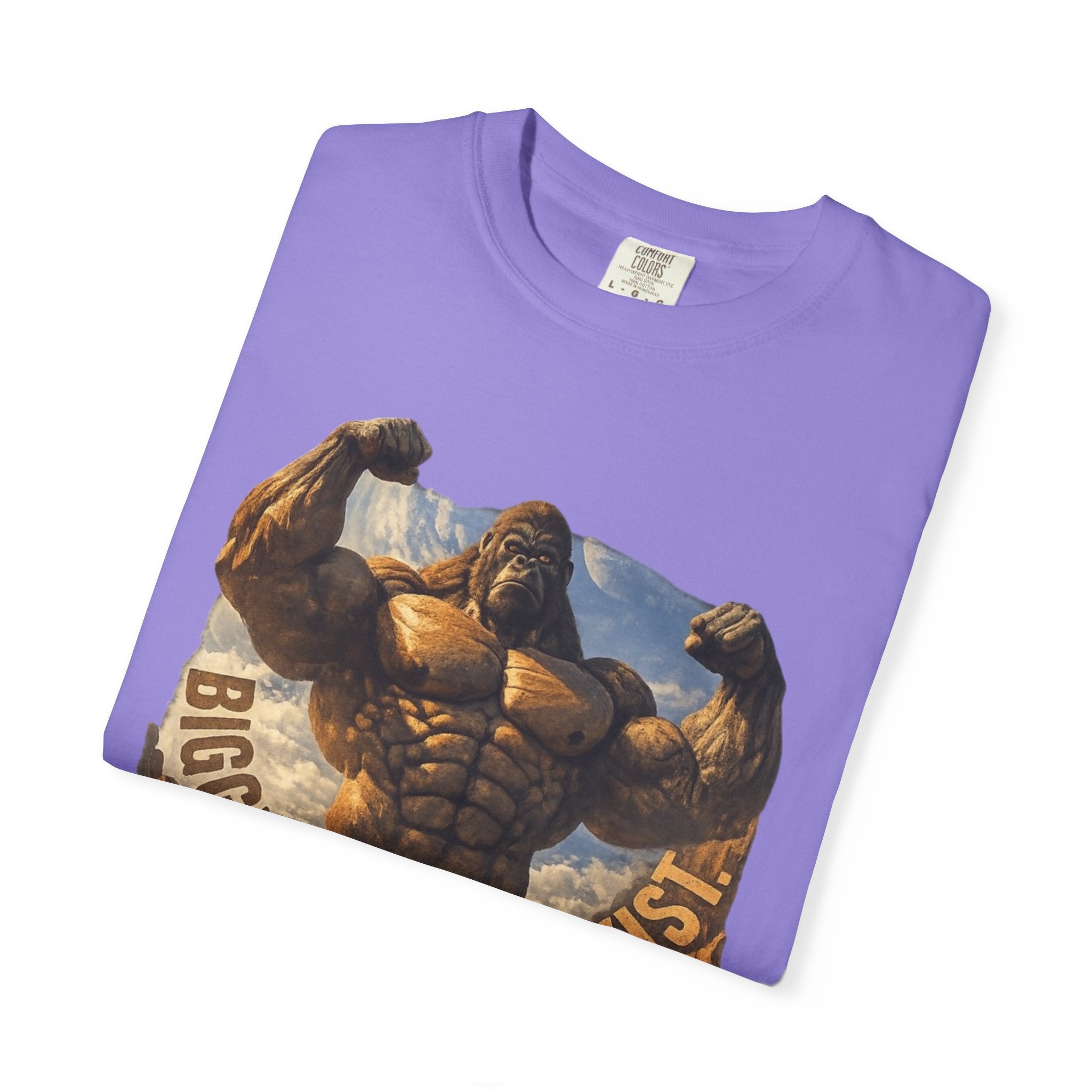 PRB Biggest Flex I Exist T-Shirt — Funny Muscle Gorilla Graphic Tee by Power Runs Black