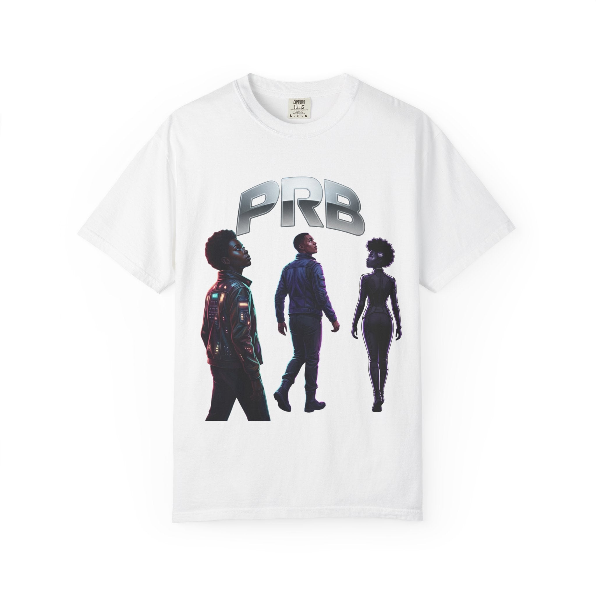 Printify PRB Silhouette Band T-Shirt — Retro Futuristic Music Tee - T-Shirt