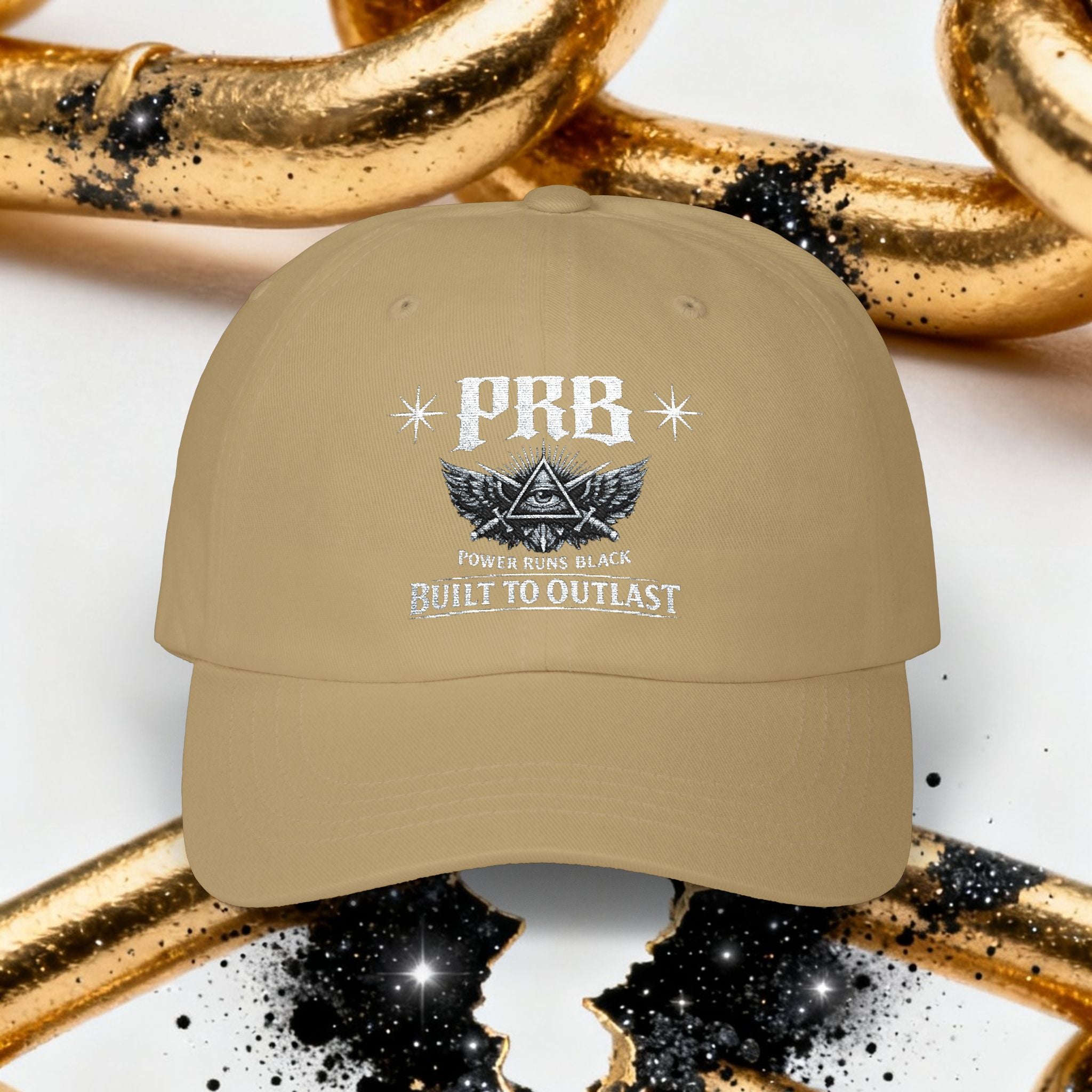 PRB Dad Cap — Vintage Crest Embroidered Baseball Hat by Printify