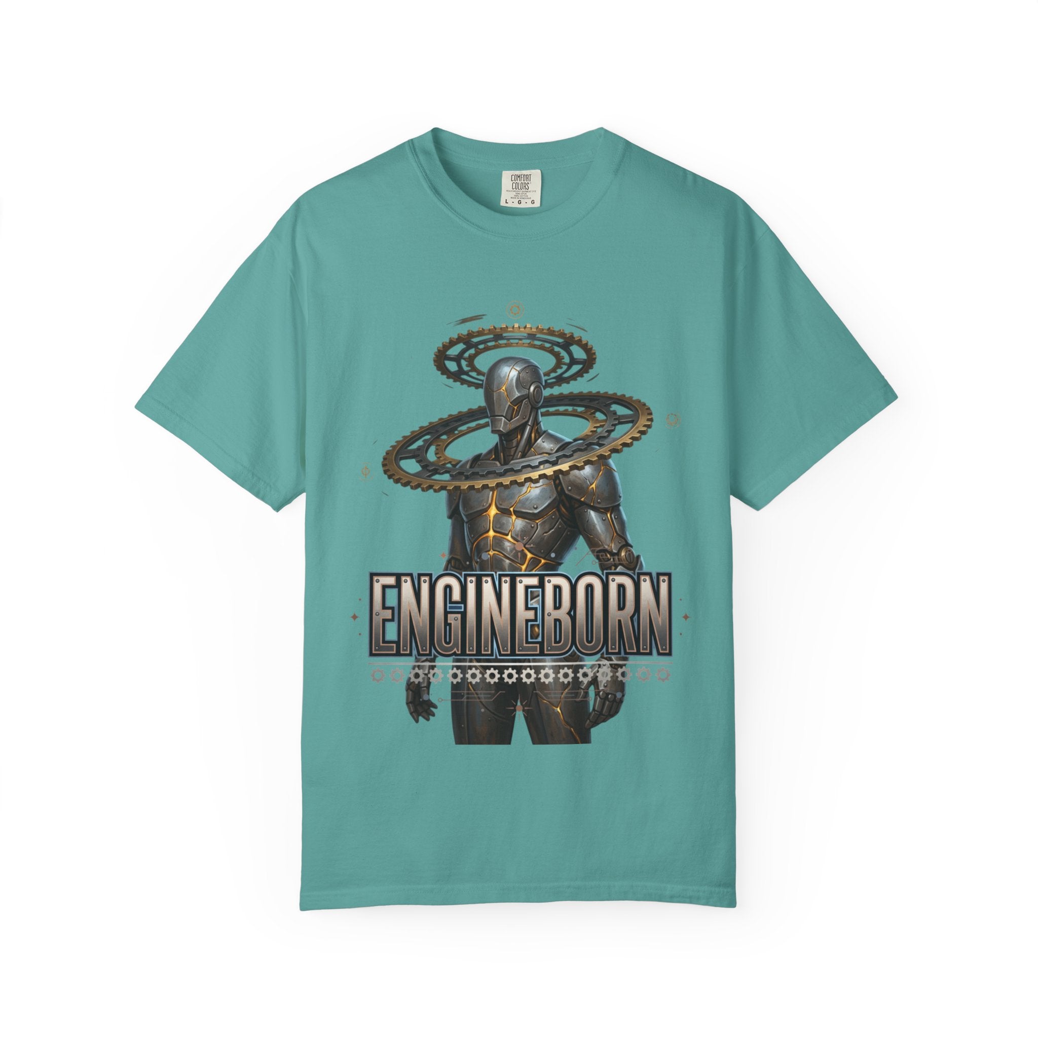 Printify PRB Engineborn Cyborg Figure T-shirt | Futuristic Robot Art - T-Shirt