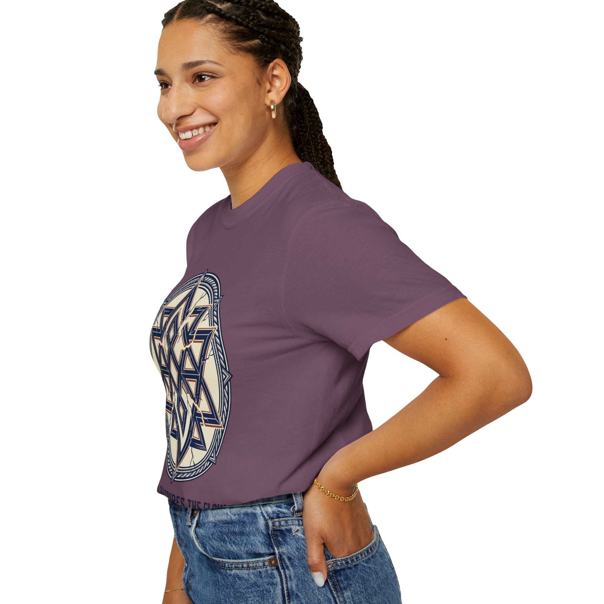 Power Runs Black PRB Geometric Star Mandala T-Shirt — "Control Fractures the Flow" Graphic Tee by Power Runs Black