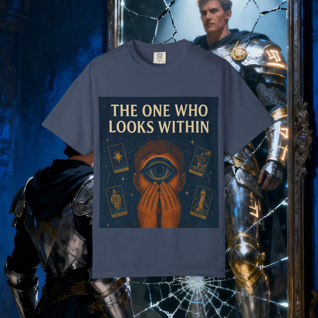 PRB Tarot Eye T-Shirt — "The One Who Looks Within" Mystical Graphic Tee by Power Runs Black