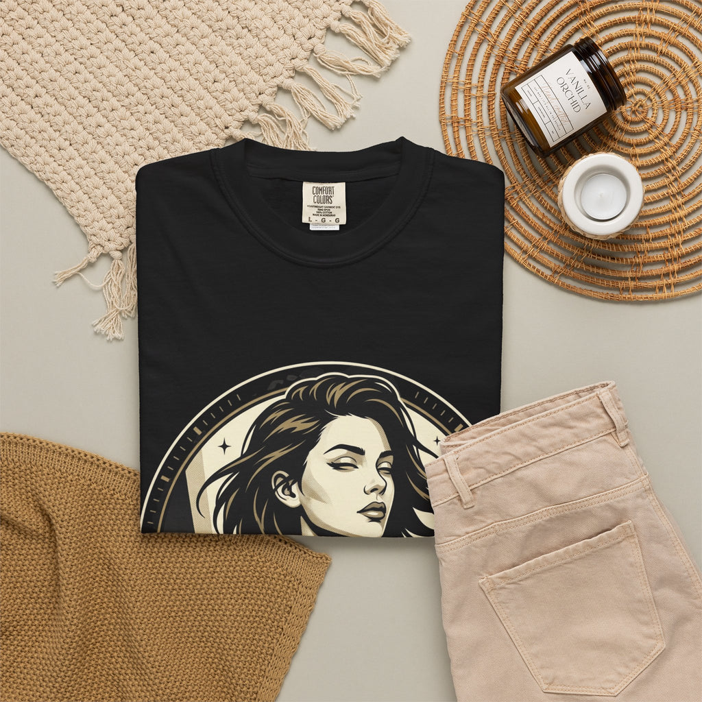 Power Runs Black Retro Space Captain Portrait T-Shirt — 'Fearless Commander' Graphic Tee by Power Runs Black