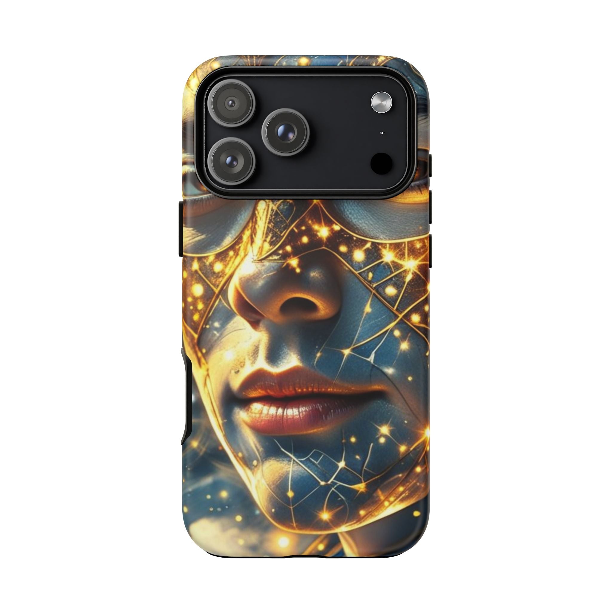 PRB Galactic Portrait Tough Case | Cosmic Face Phone Case, Starry Nebula Design by Printify