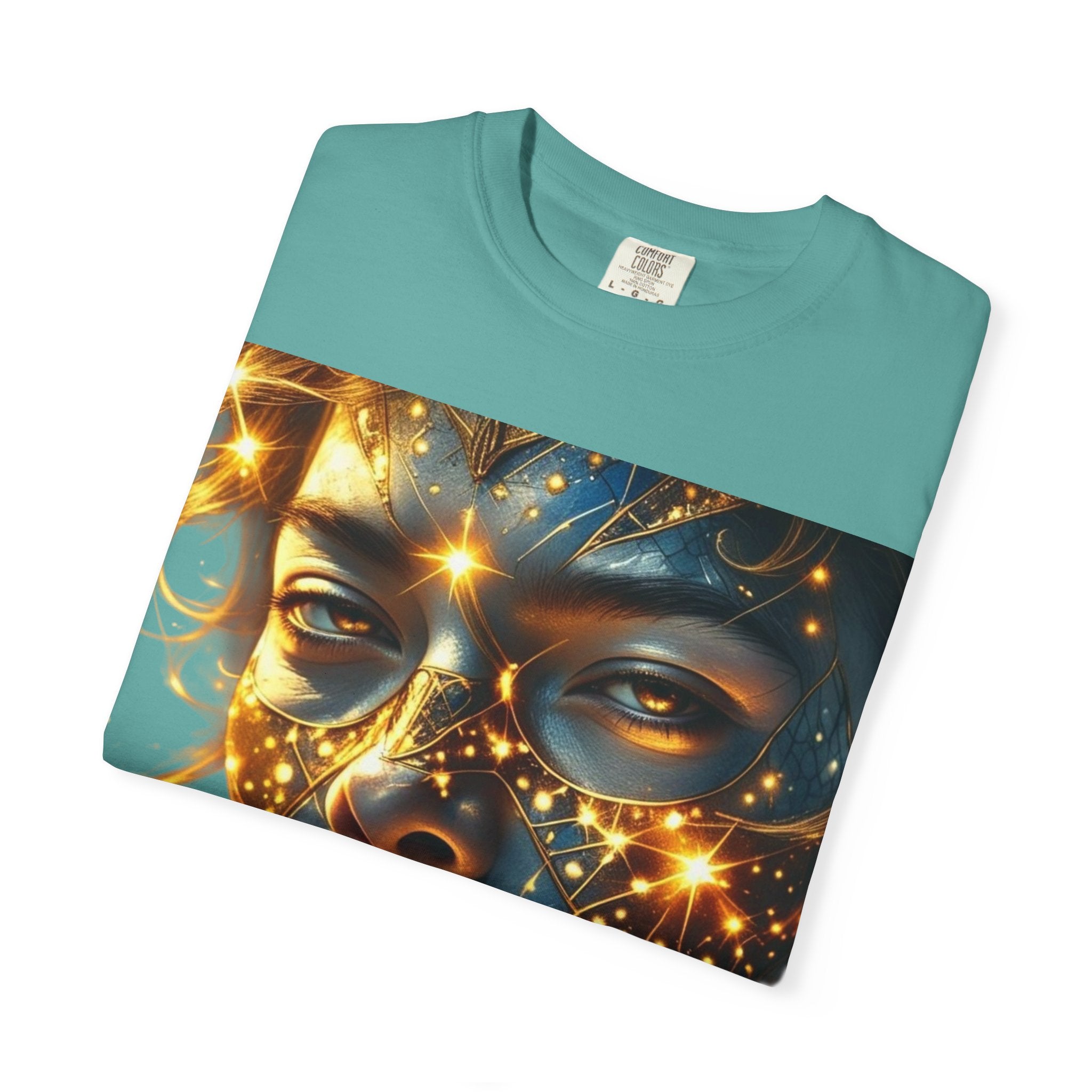 PRB Celestial Glow Unisex Graphic T-Shirt | Luminous Portrait Tee by Power Runs Black