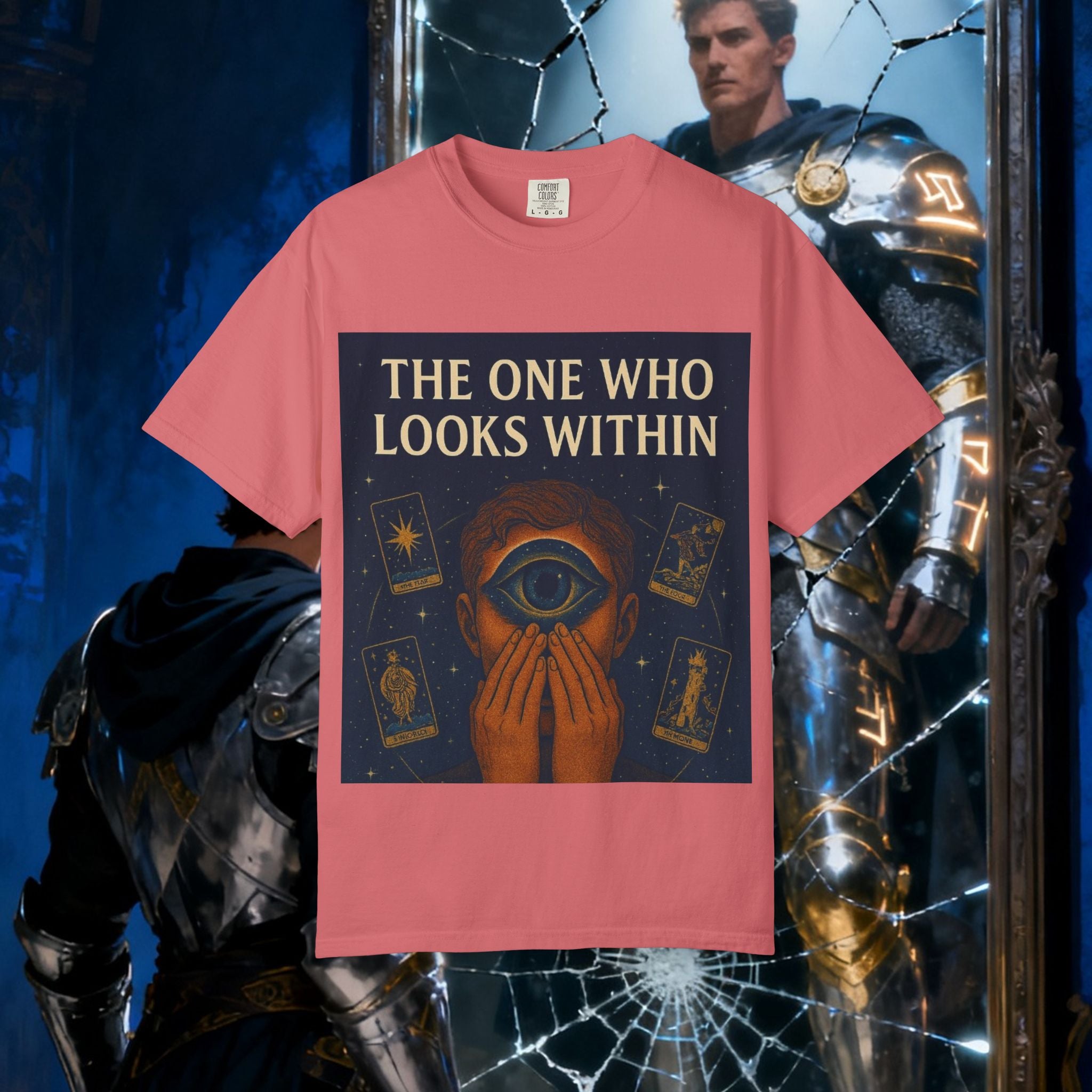 PRB Tarot Eye T-Shirt — "The One Who Looks Within" Mystical Graphic Tee by Power Runs Black