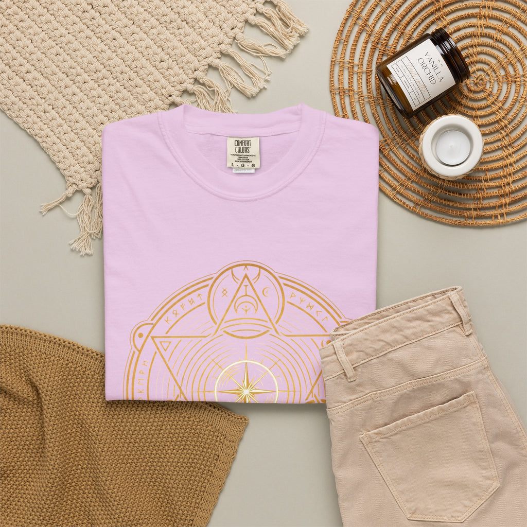Power Runs Black PRB — Veyra Kain Geometric Sigil Tee with “Too Much Becomes Ruin” Graphic T-Shirt by Printify