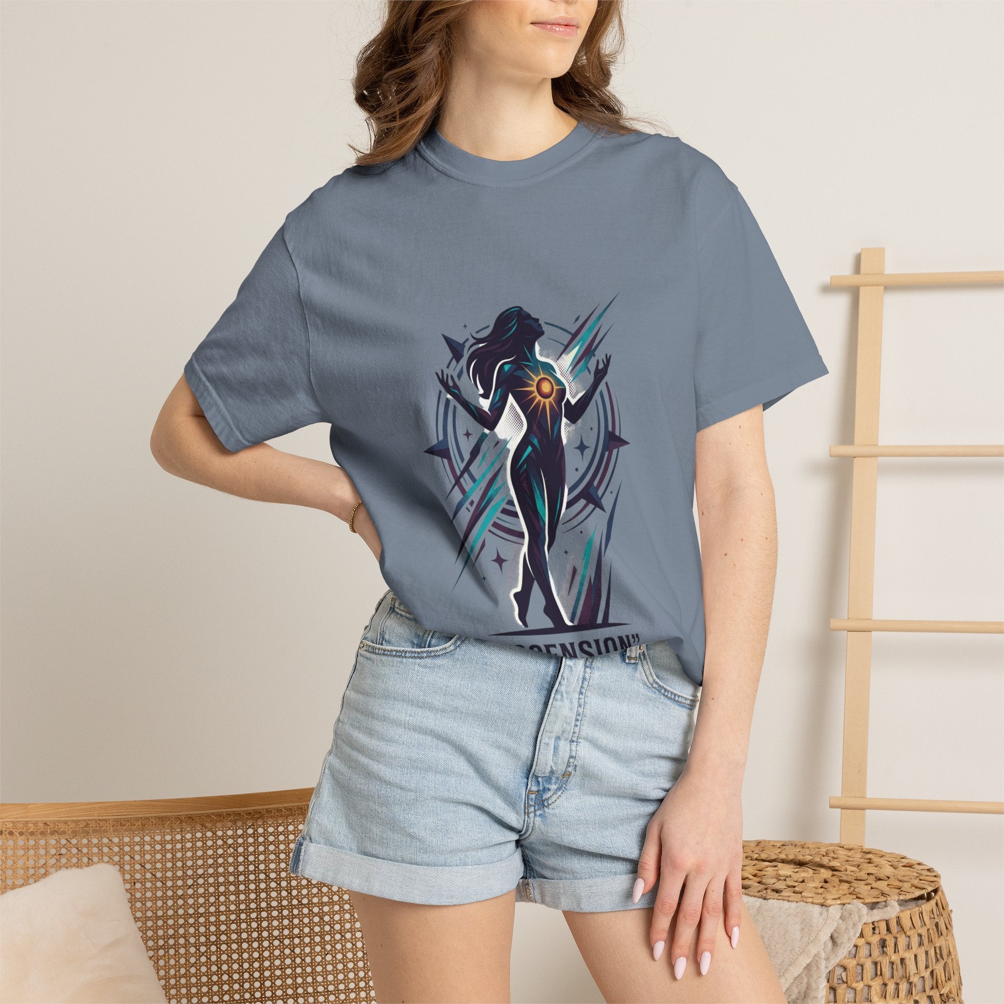Power Runs Black PRB Ascension Graphic T-Shirt — Cosmic Silhouette Tee by Printify