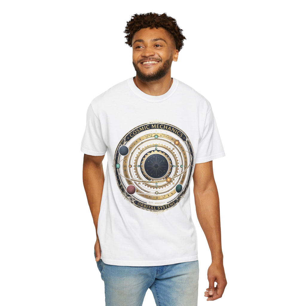 PRB Cosmic Mechanics Solar System Graphic T-Shirt | Planetary Orbit Tee by Printify
