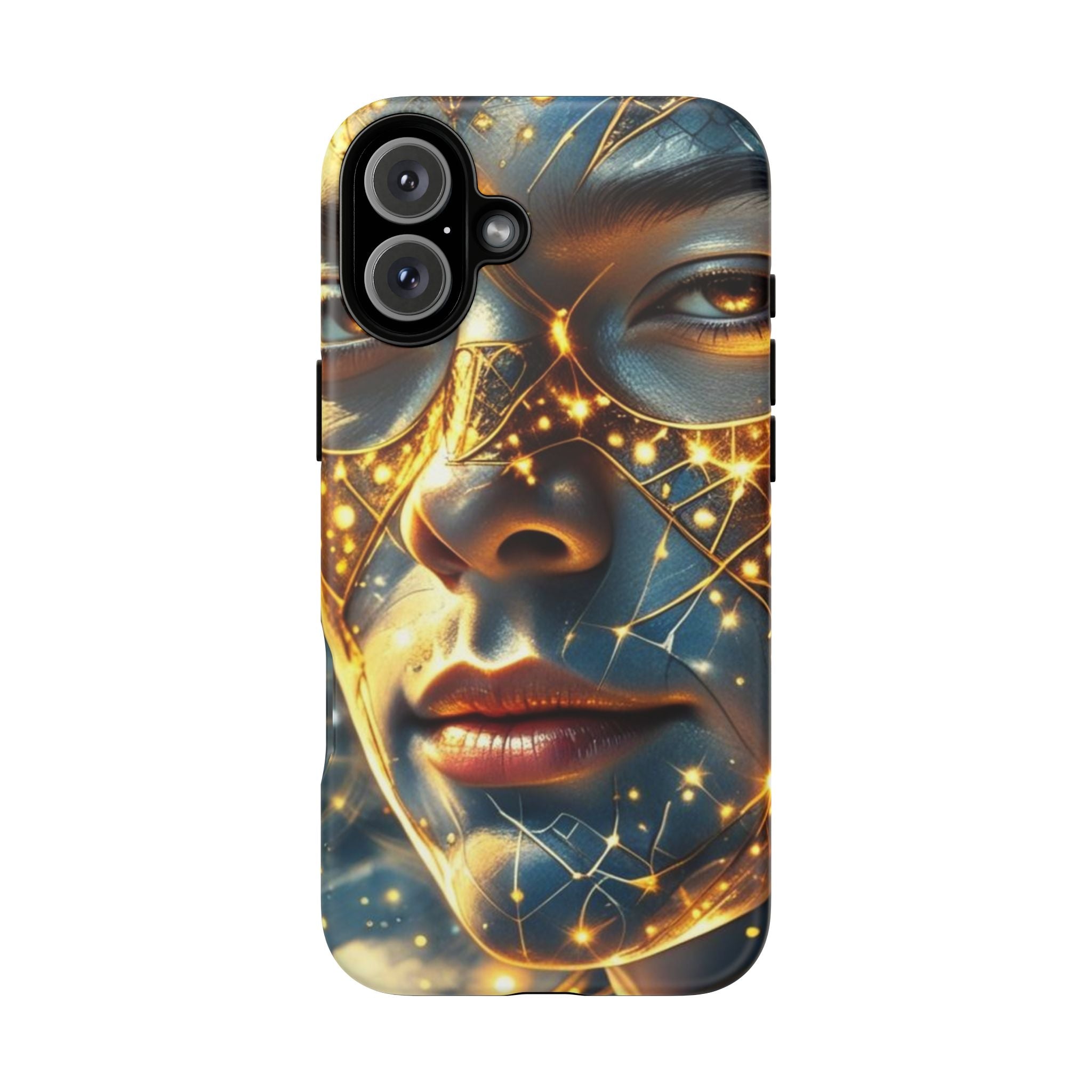 PRB Galactic Portrait Tough Case | Cosmic Face Phone Case, Starry Nebula Design by Printify