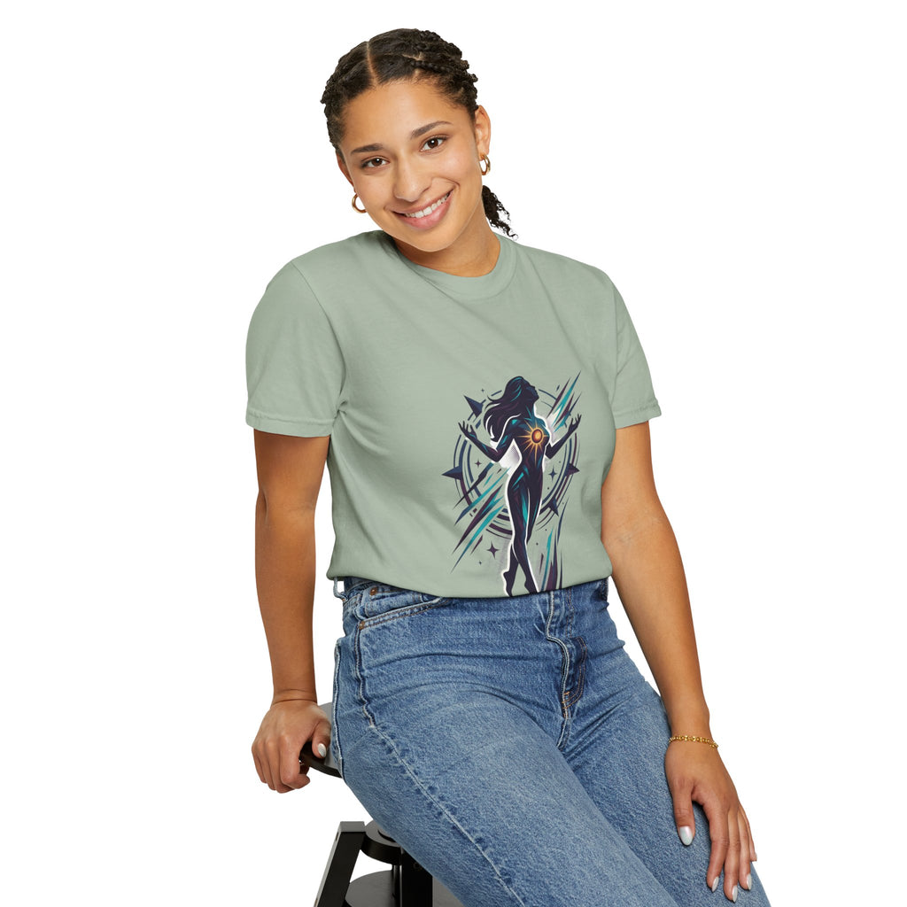 Power Runs Black PRB Ascension Graphic T-Shirt — Cosmic Silhouette Tee by Power Runs Black