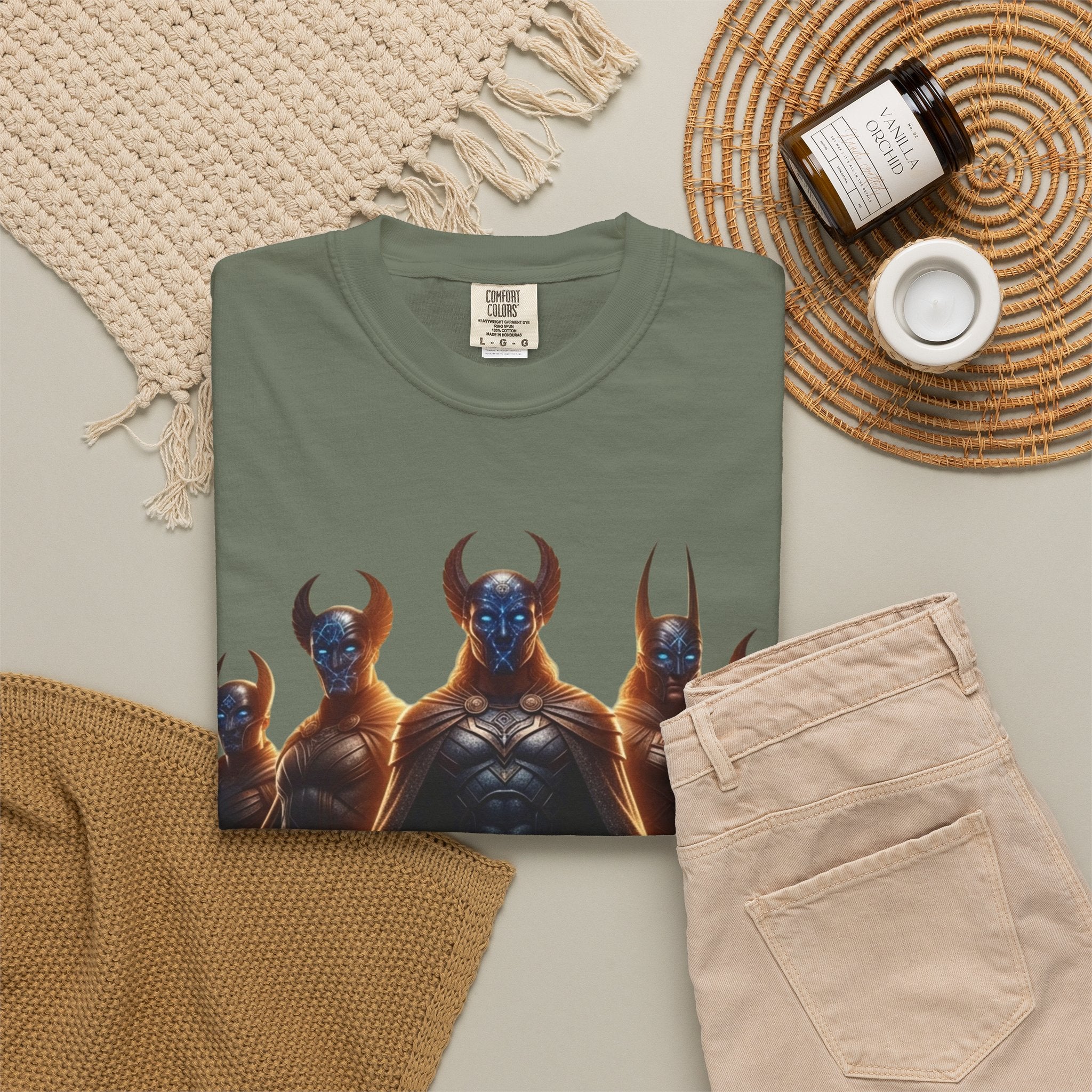 Power Runs Black PRB Dark Legion Graphic T-Shirt — Horned Warriors Fantasy Tee by Power Runs Black