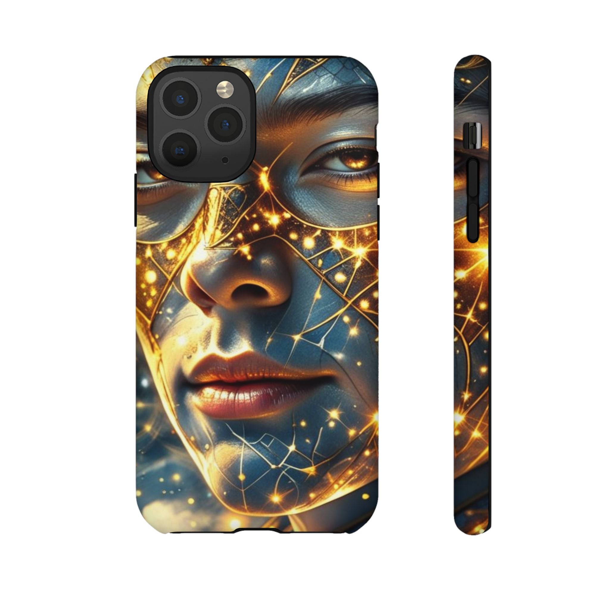 PRB Galactic Portrait Tough Case | Cosmic Face Phone Case, Starry Nebula Design by Printify