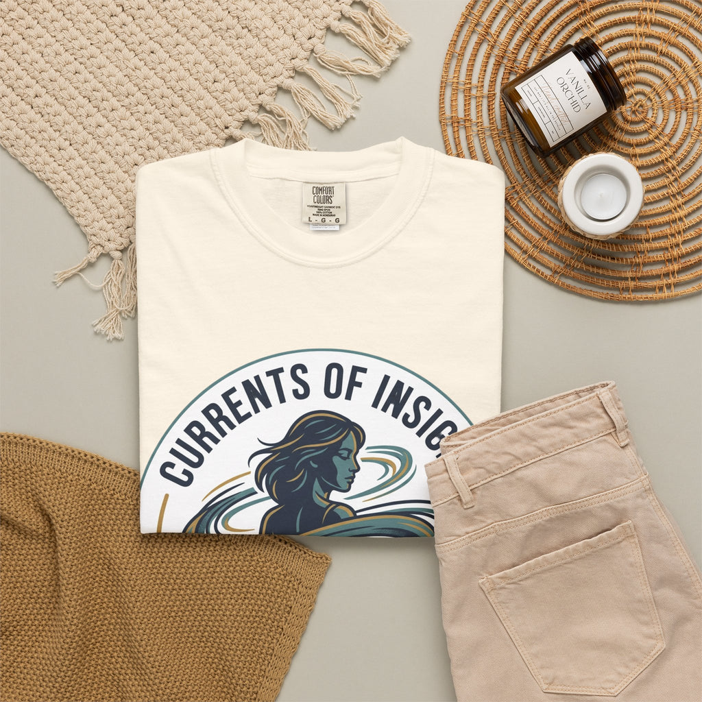 Power Runs Black Currents of Insight T-Shirt — 'Astra: Every thought leaves a trail' Graphic Tee by Power Runs Black