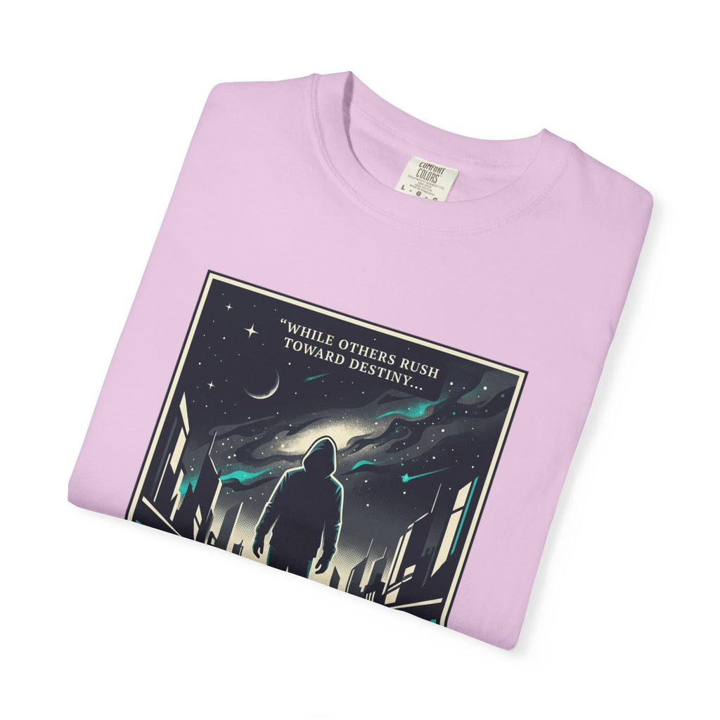Power Runs Black Astra Sci‑Fi Graphic T-Shirt — "I walk toward understanding" Poster Design by Power Runs Black