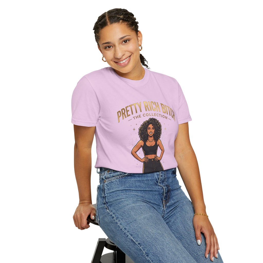 Pretty Rich Bitch The Collection by PRB T-Shirt — Empowered Black Woman Graphic Tee by Power Runs Black