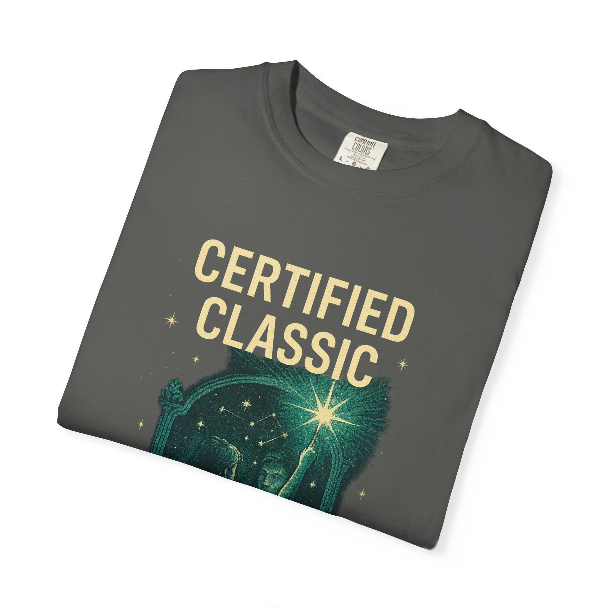 PRB Certified Classic illustration T-shirt | vintage camping, night sky, campfire by Power Runs Black