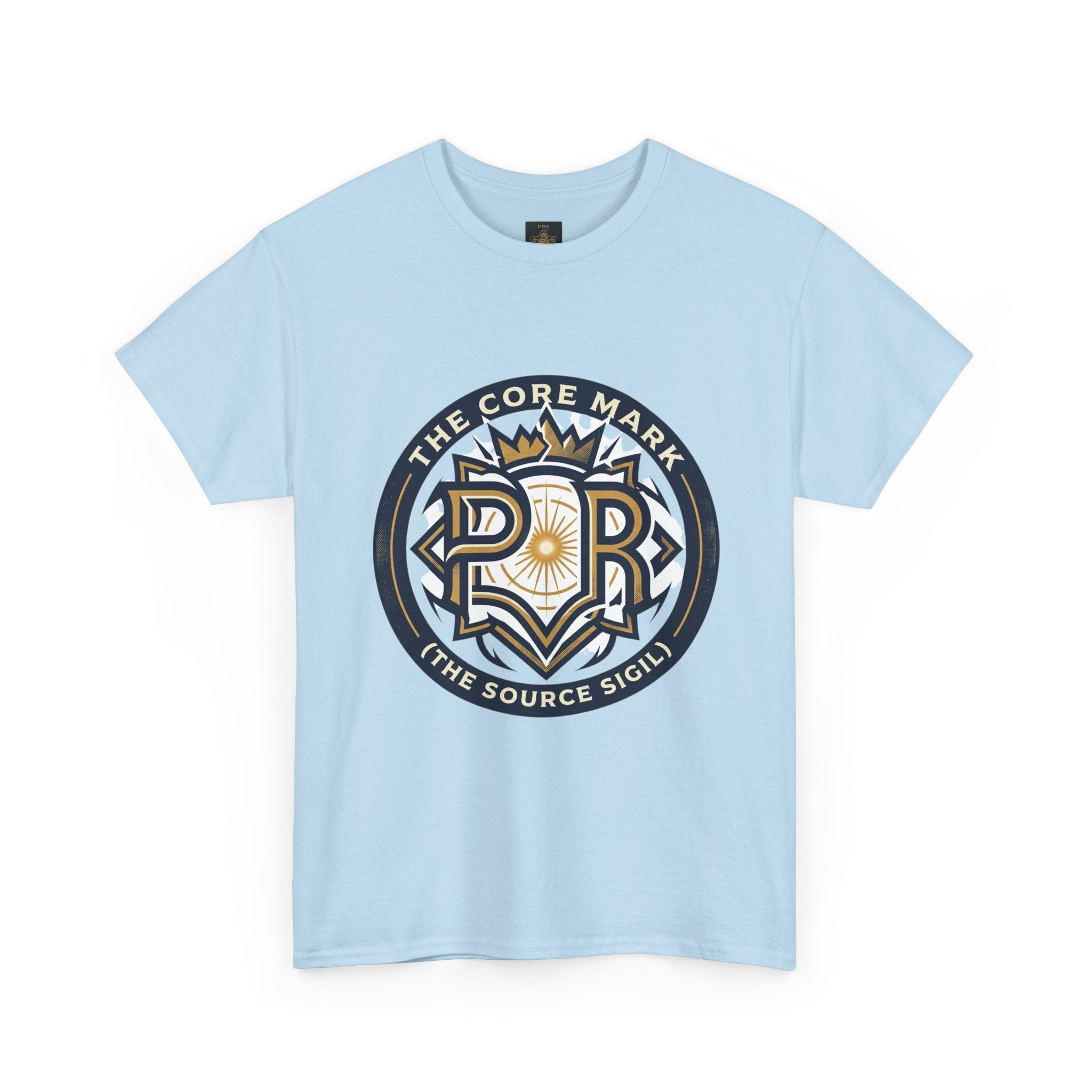 Power Runs Black PRB Core Mark Logo T-Shirt — "The Source Sigil" Retro Emblem Tee by Power Runs Black