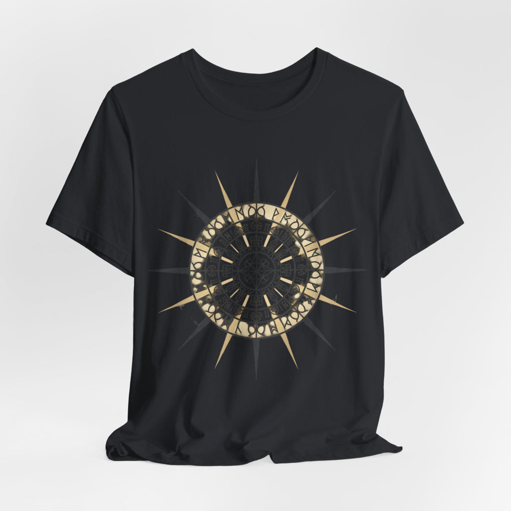 PRB Compass Rose Mandala Tee — Nautical Compass Graphic Shirt by Printify