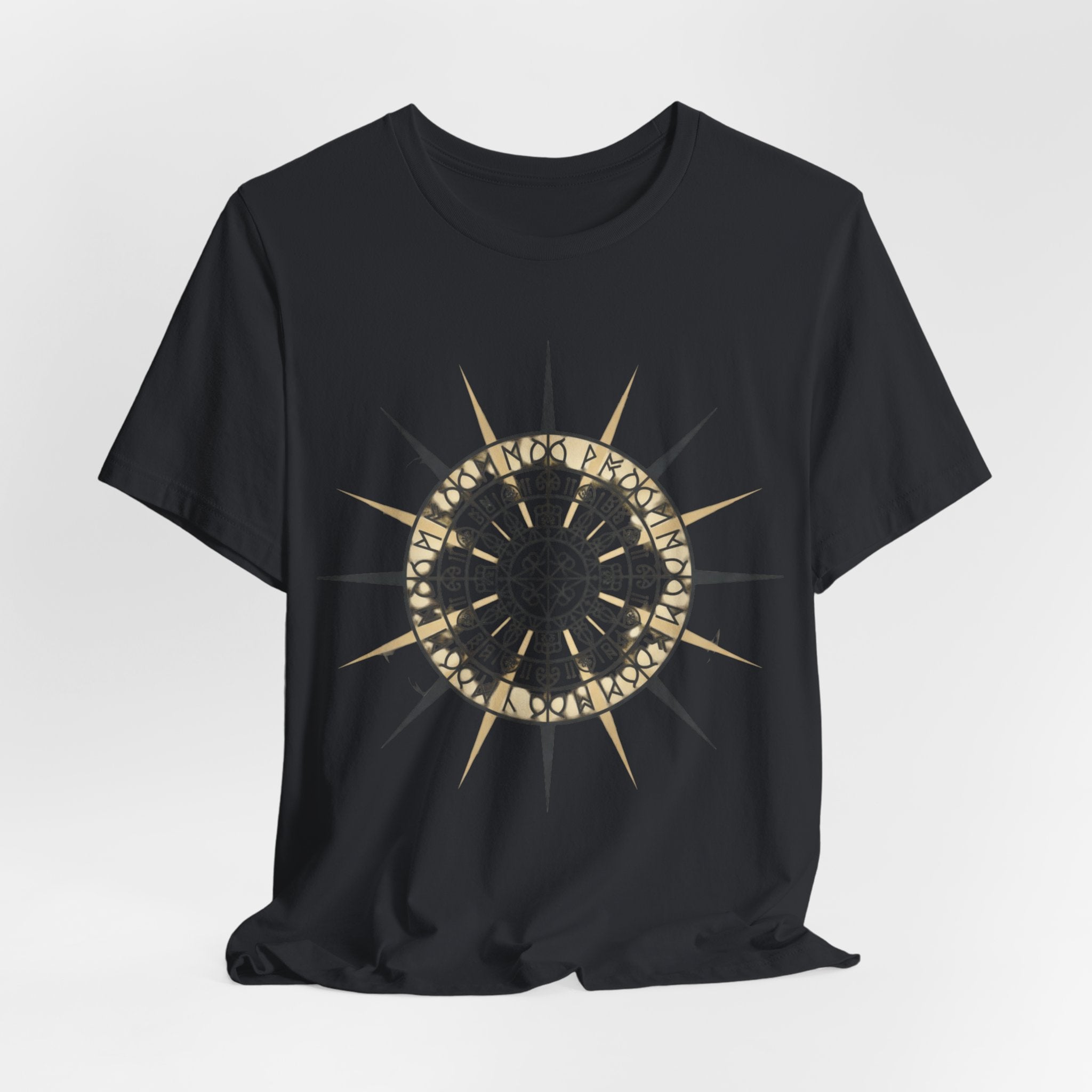 PRB Compass Rose Mandala Tee — Nautical Compass Graphic Shirt by Printify