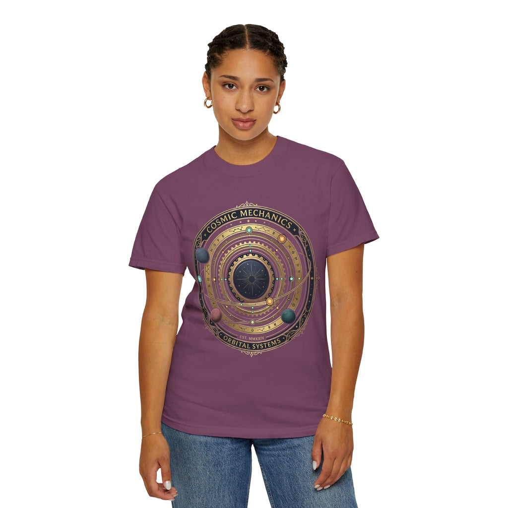 PRB Cosmic Mechanics Solar System Graphic T-Shirt | Planetary Orbit Tee by Printify