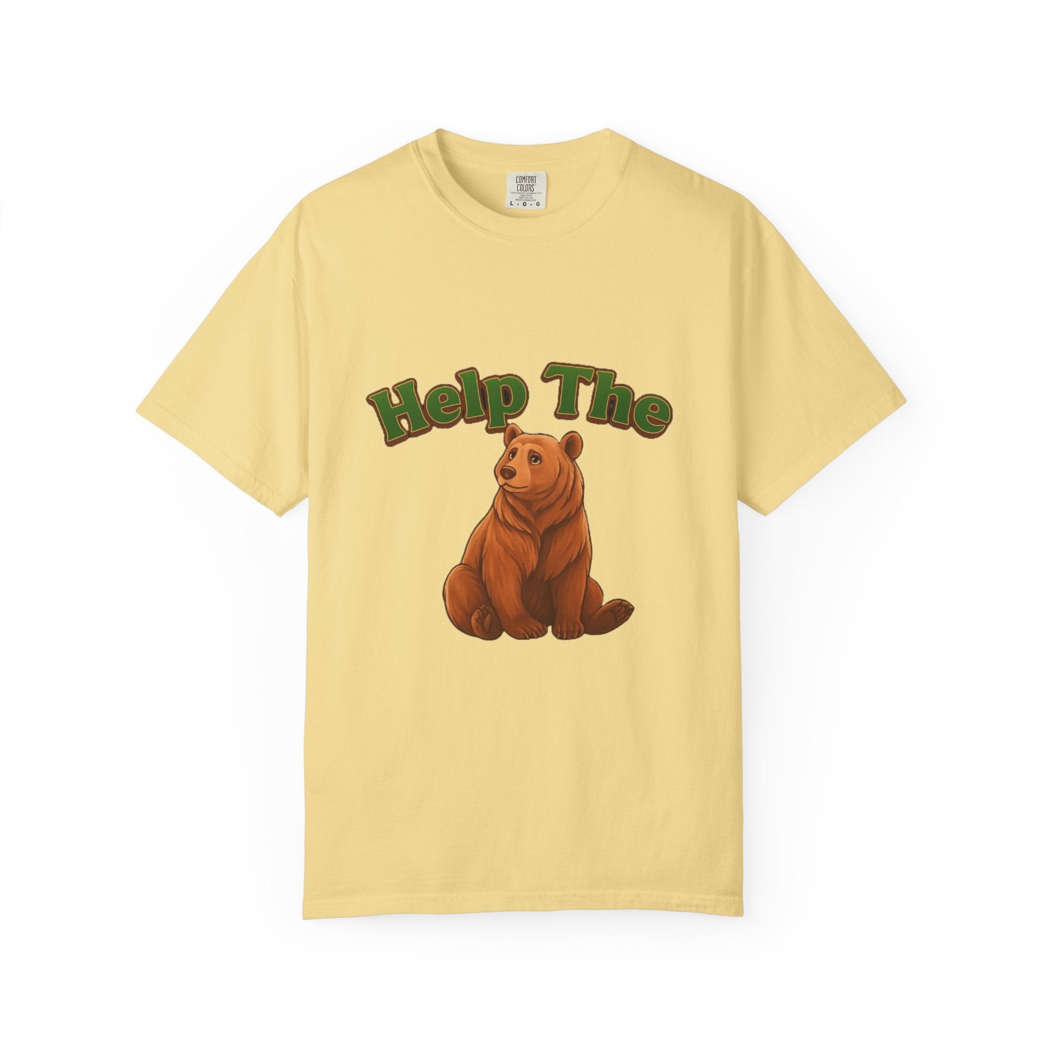 Power Runs Black PRB Help The Bear T-shirt | Cute Sitting Bear Illustration by Power Runs Black