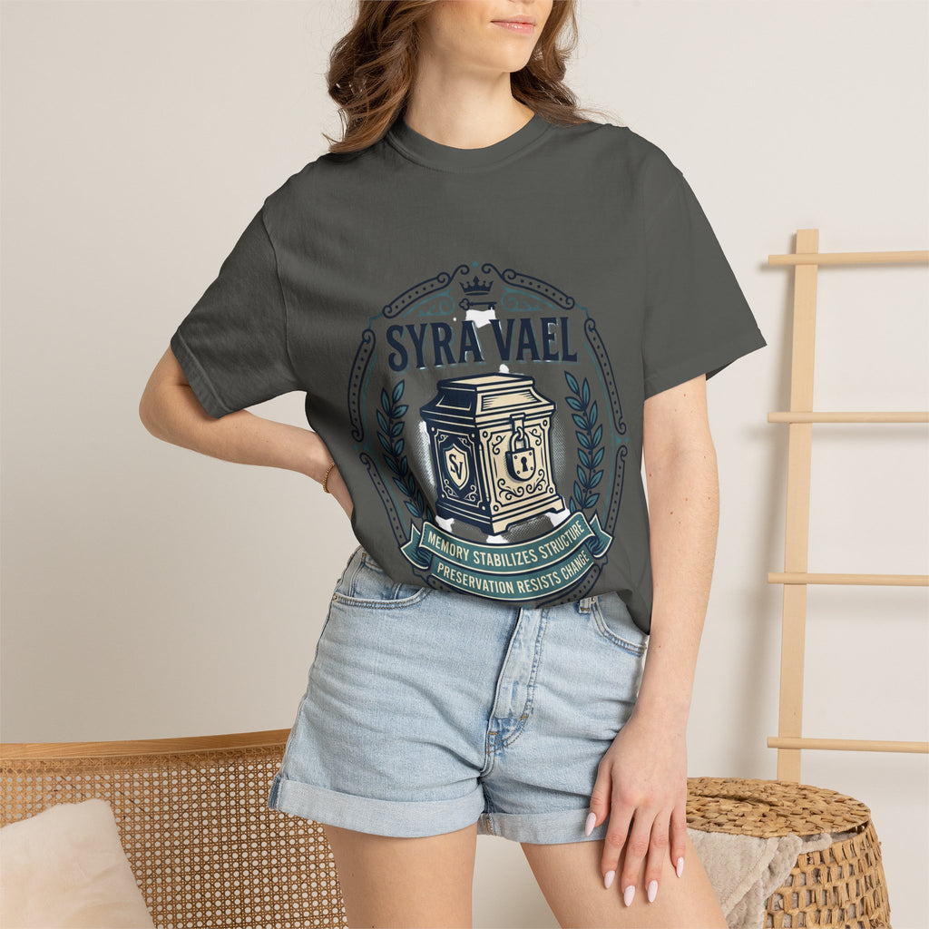 Power Runs Black PRB — Syra Vael Vintage Crest Tee by Power Runs Black