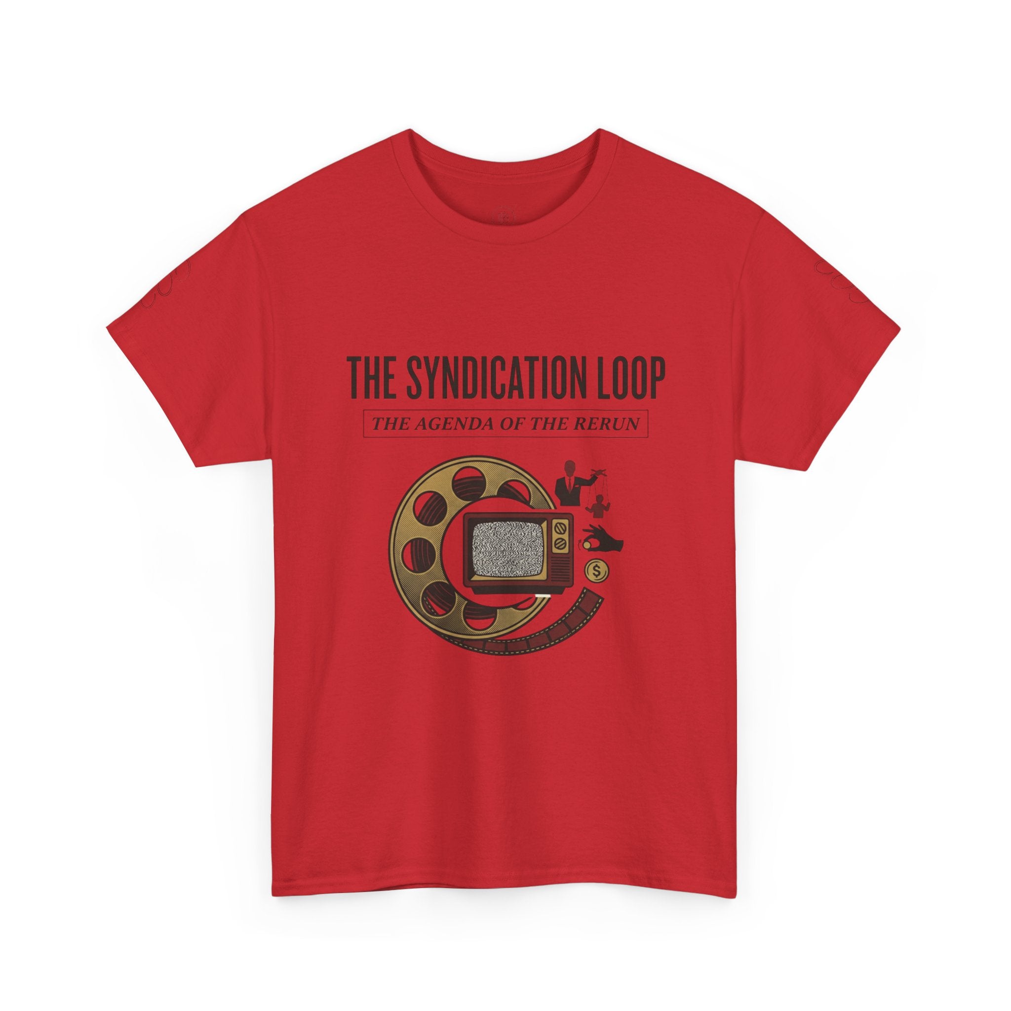 Power Runs Black — "The Agenda of the Arch" Retro TV Ouroboros Graphic Tee by Printify