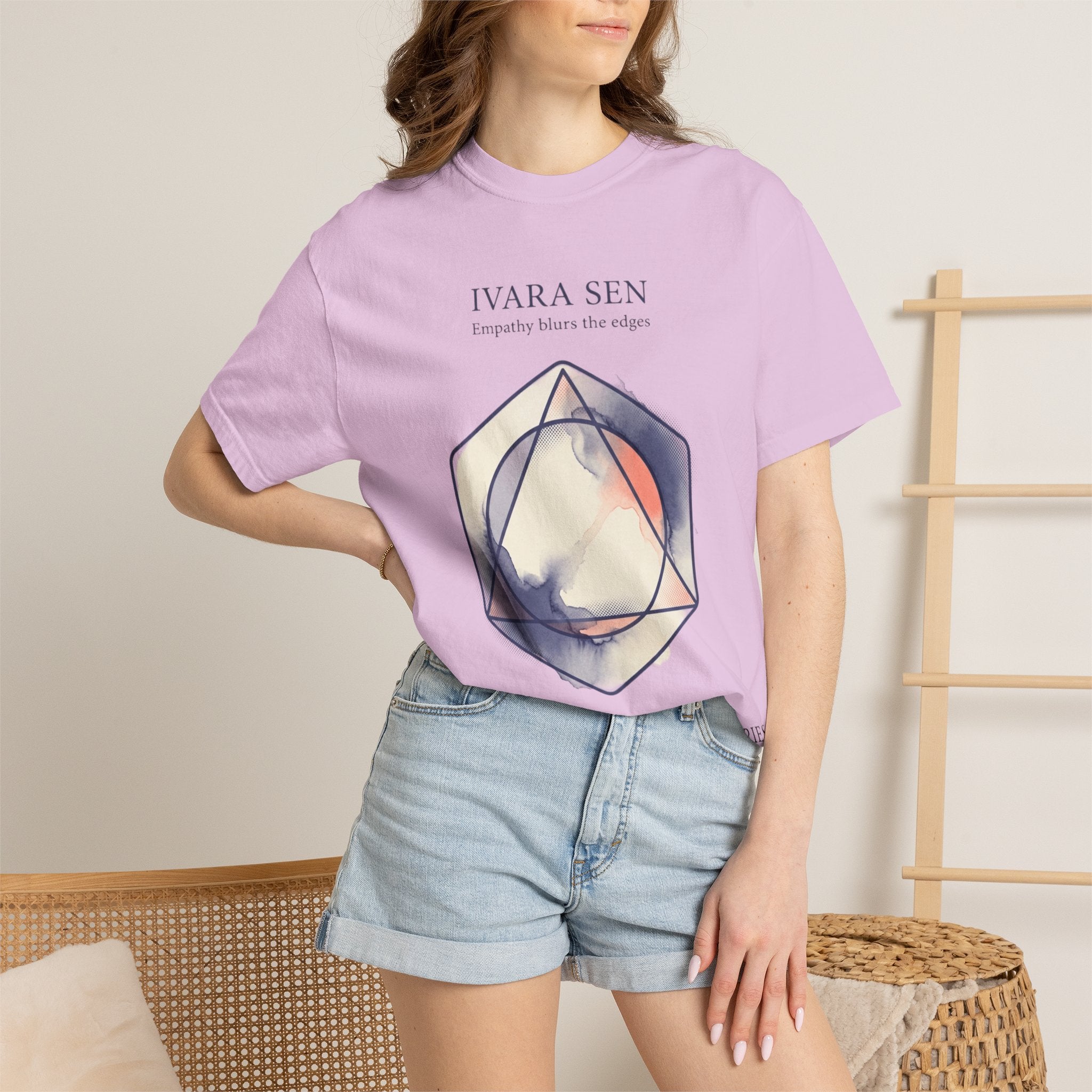 Power Runs Black PRB Abstract Geometric Tee — “Ivara Sen: Feeling Dissolves Boundaries” by Power Runs Black