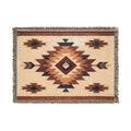 PRB Southwestern Navajo Diamond Woven Blanket | Aztec Throw Blanket by Power Runs Black