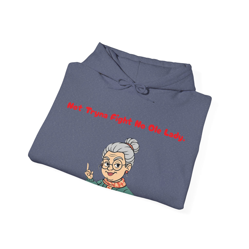 PRB Sassy Grandma Illustration Hoodie | "Not Tryna Fight No Ole Lady." by Power Runs Black