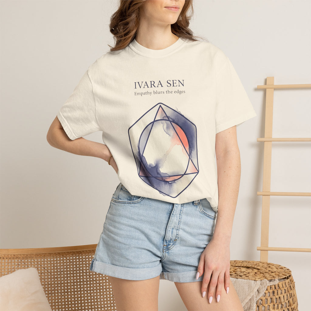 Power Runs Black PRB Abstract Geometric Tee — “Ivara Sen: Feeling Dissolves Boundaries” by Power Runs Black
