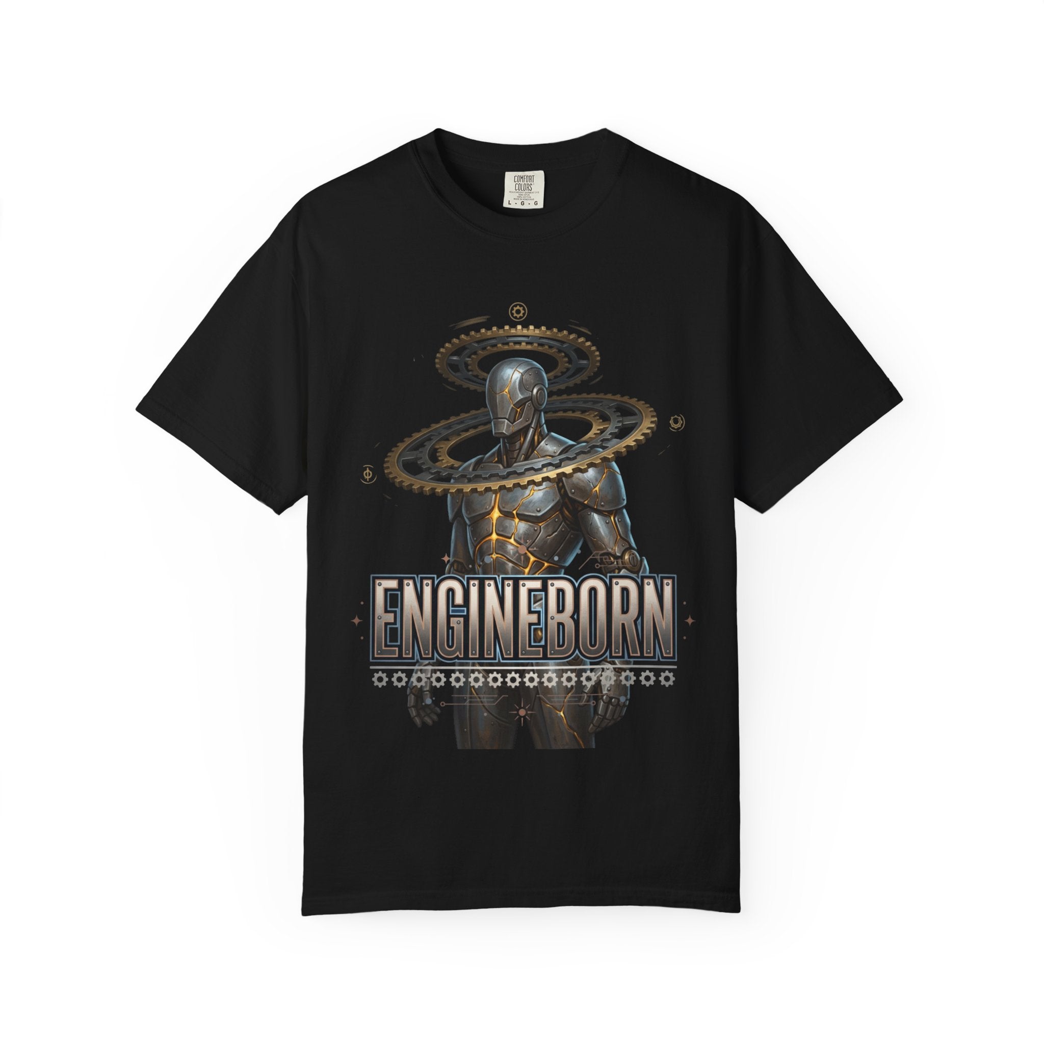 Printify PRB Engineborn Cyborg Figure T-shirt | Futuristic Robot Art - T-Shirt