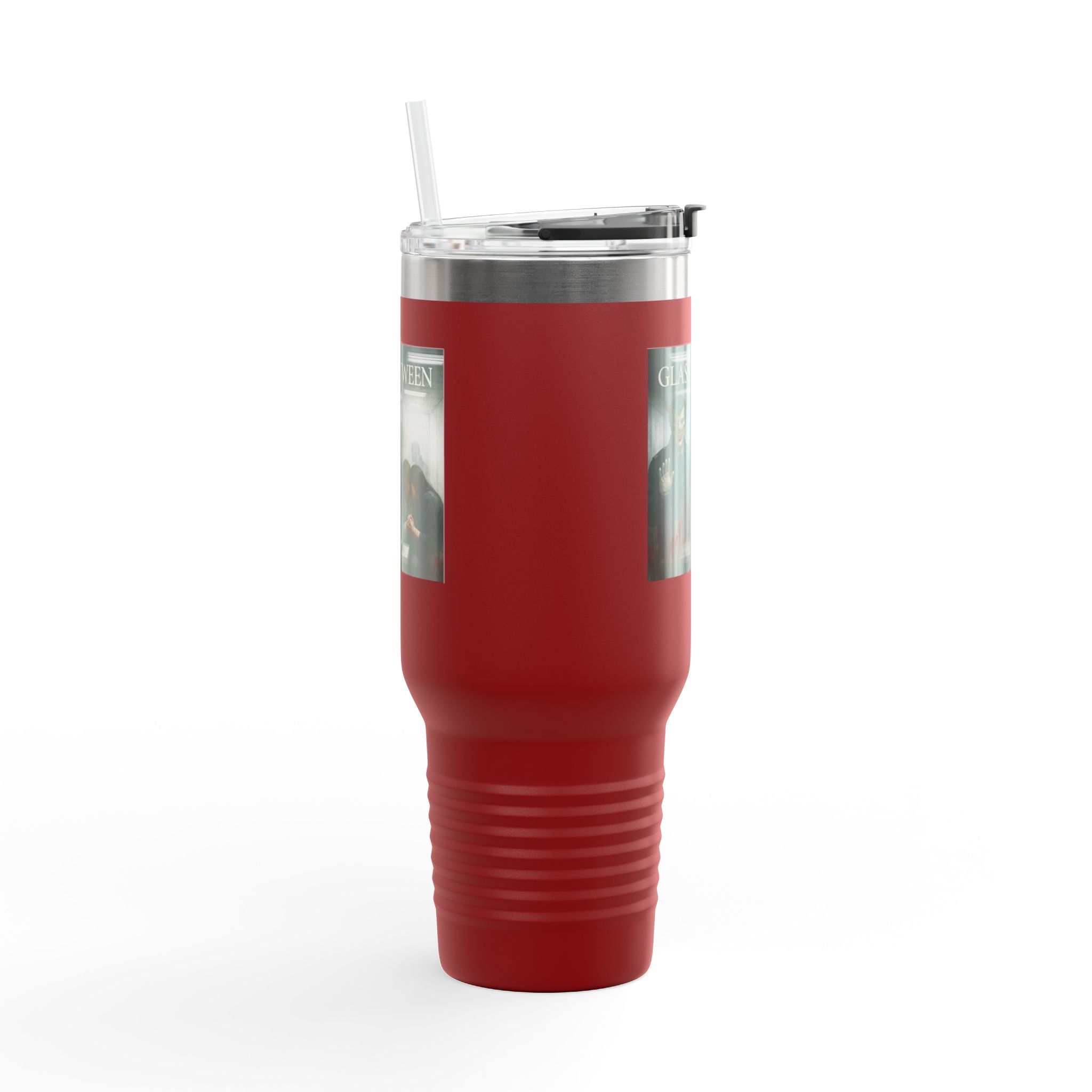 PRB The Glass Between, 40oz Insulated Travel Mug by Power Runs Black