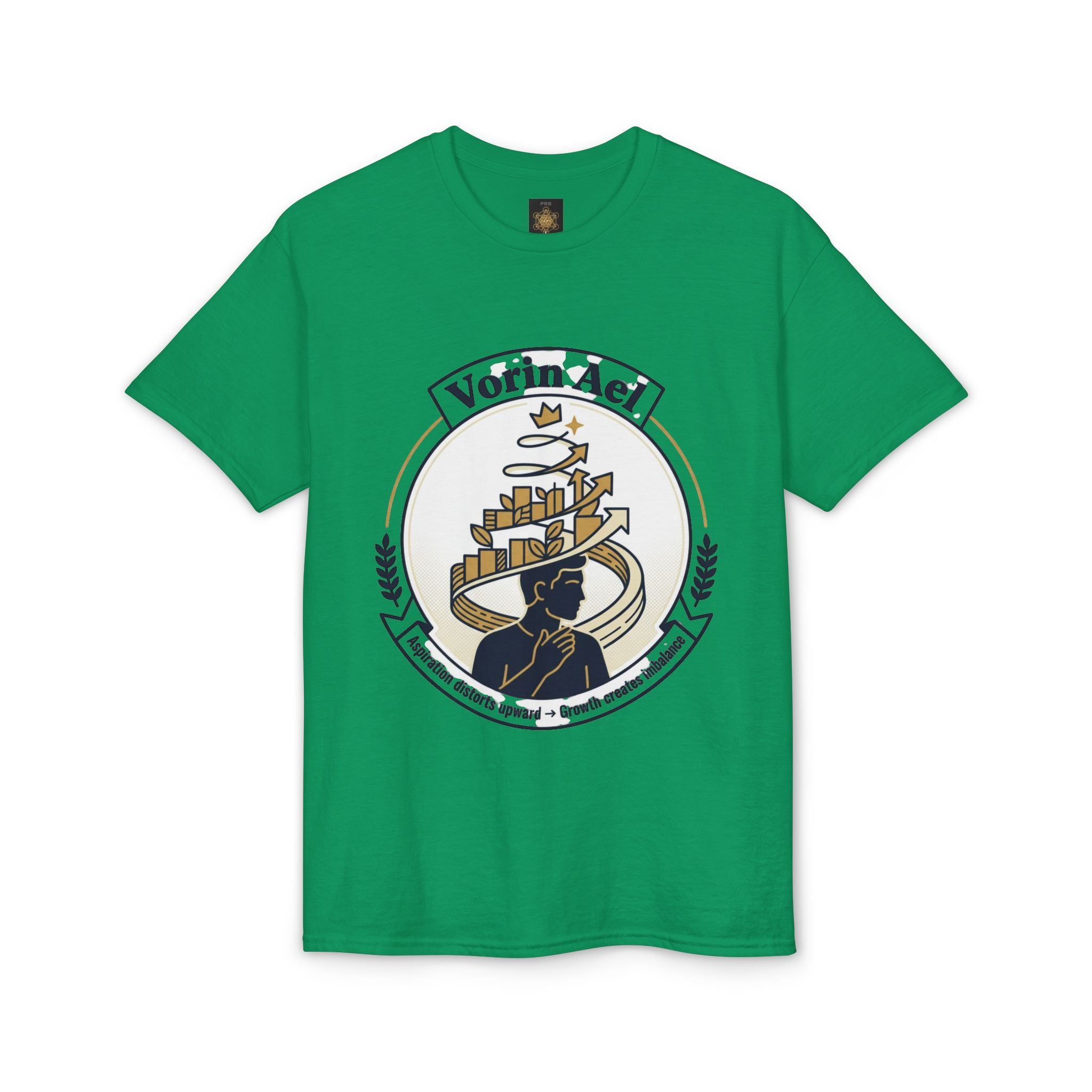 Power Runs Black PRB Vorin Ael Crest T-Shirt — Fantasy Guild Emblem Tee by Printify