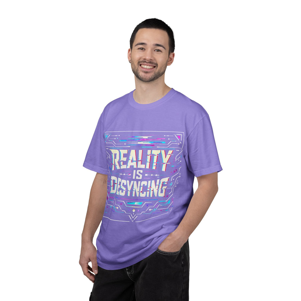 Power Runs Black PRB Glitchy Pastel "Reality Is Desyncing" T-Shirt by Printify