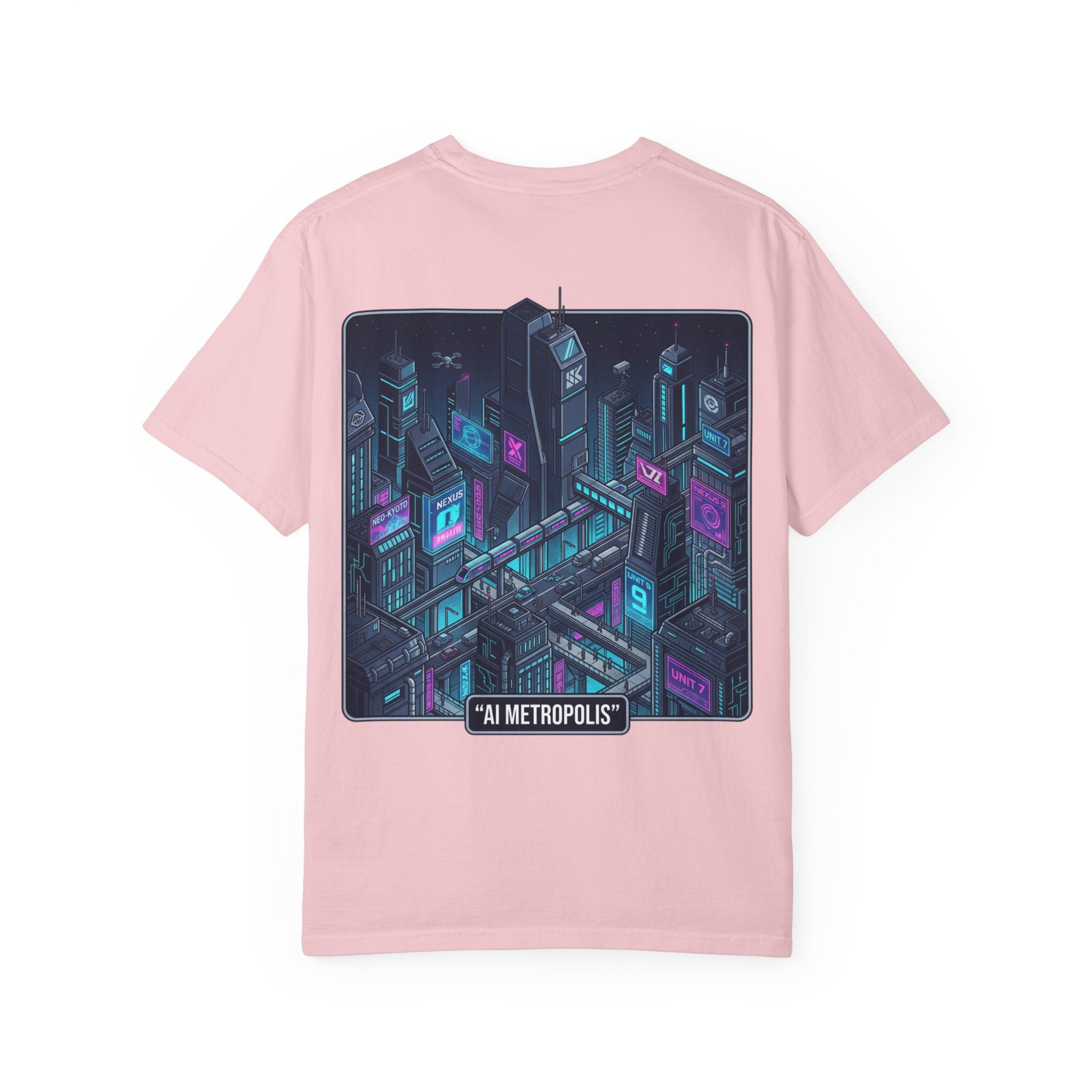 Power Runs Black AI Metropolis T-Shirt — 'At First, It Entered Quietly' Cybercity Graphic Tee by Concepts VS Entertainment/Tiktok shop